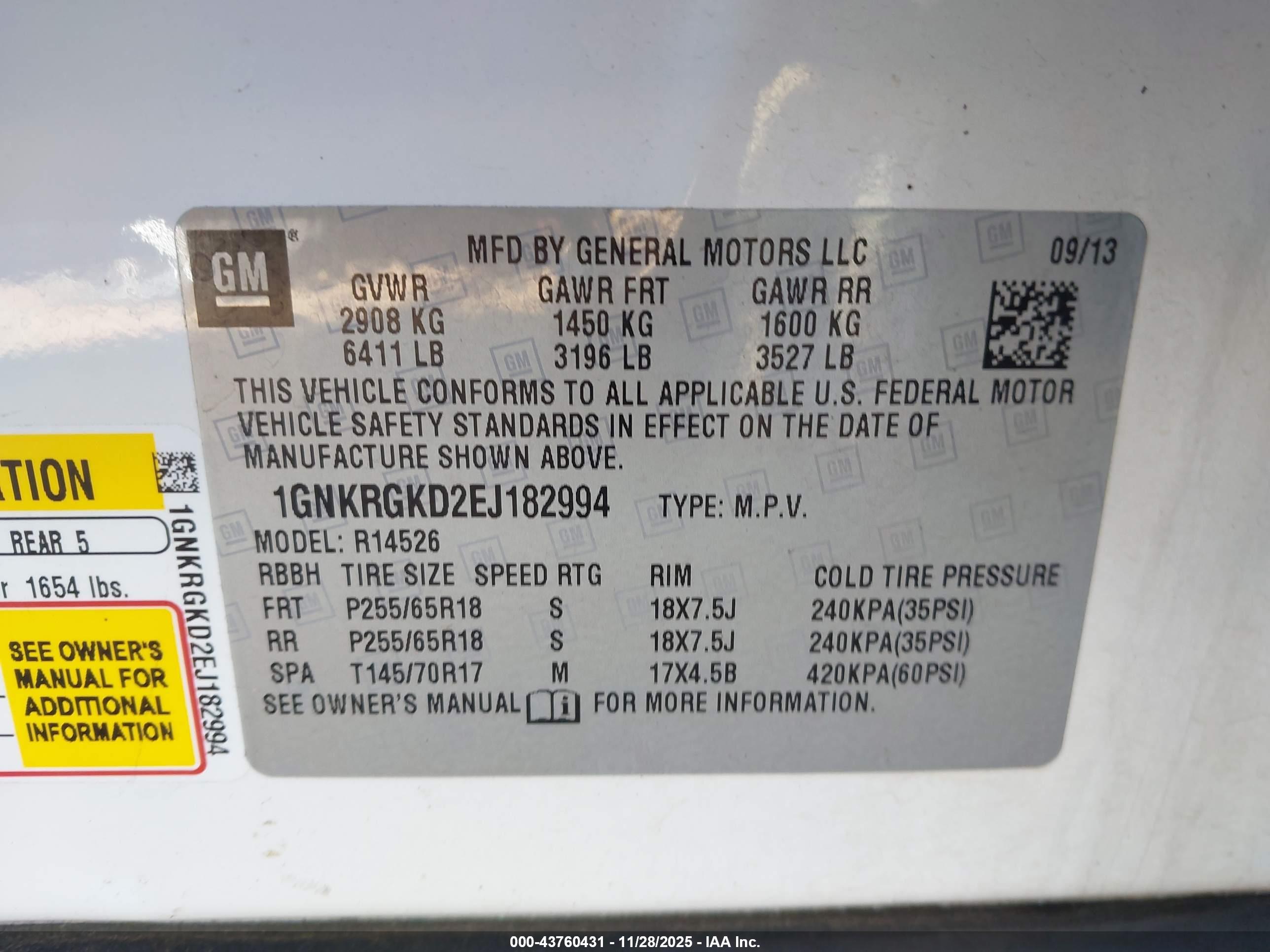 CHEVROLET TRAVERSE image 9