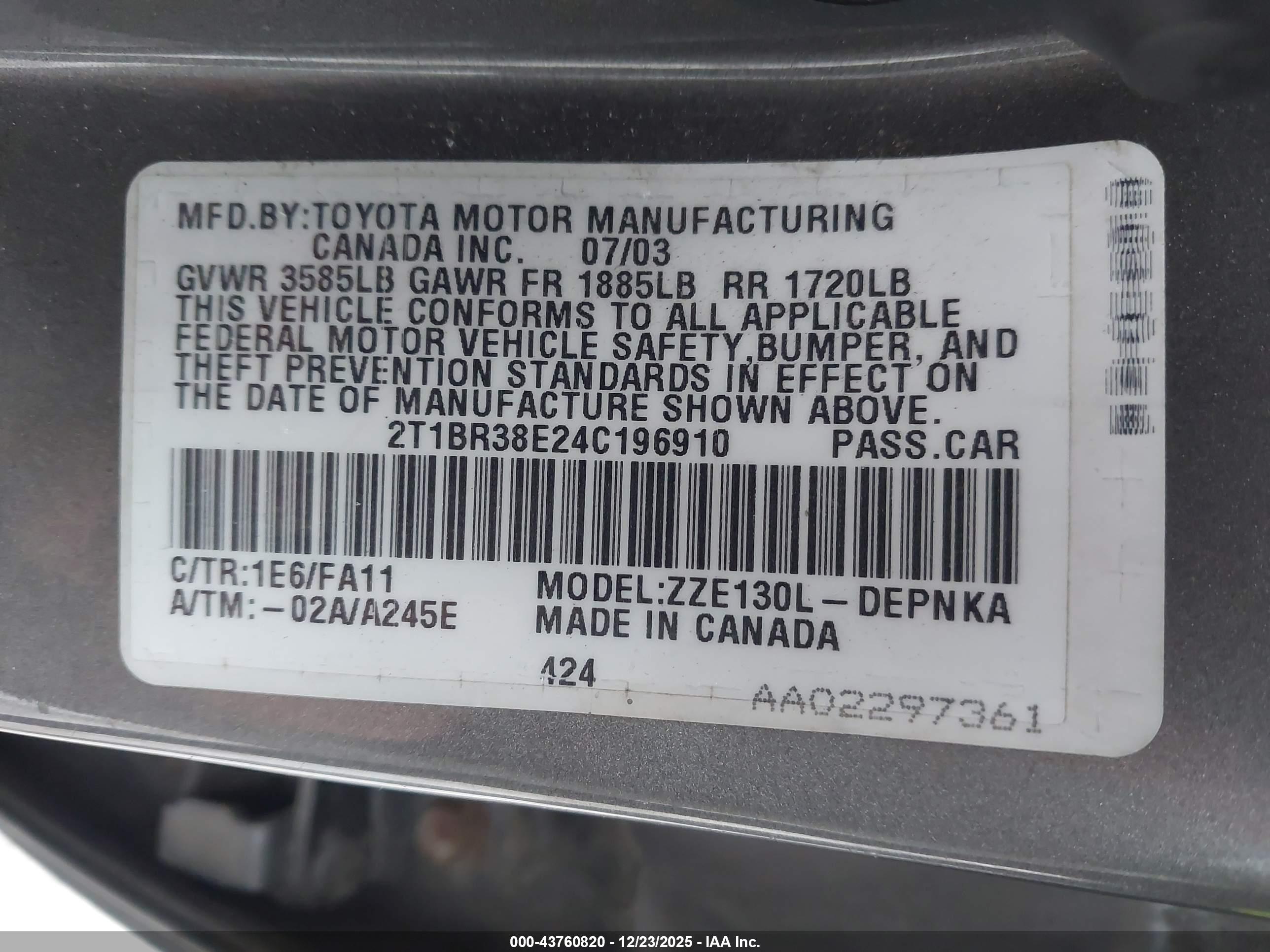 TOYOTA COROLLA image 9