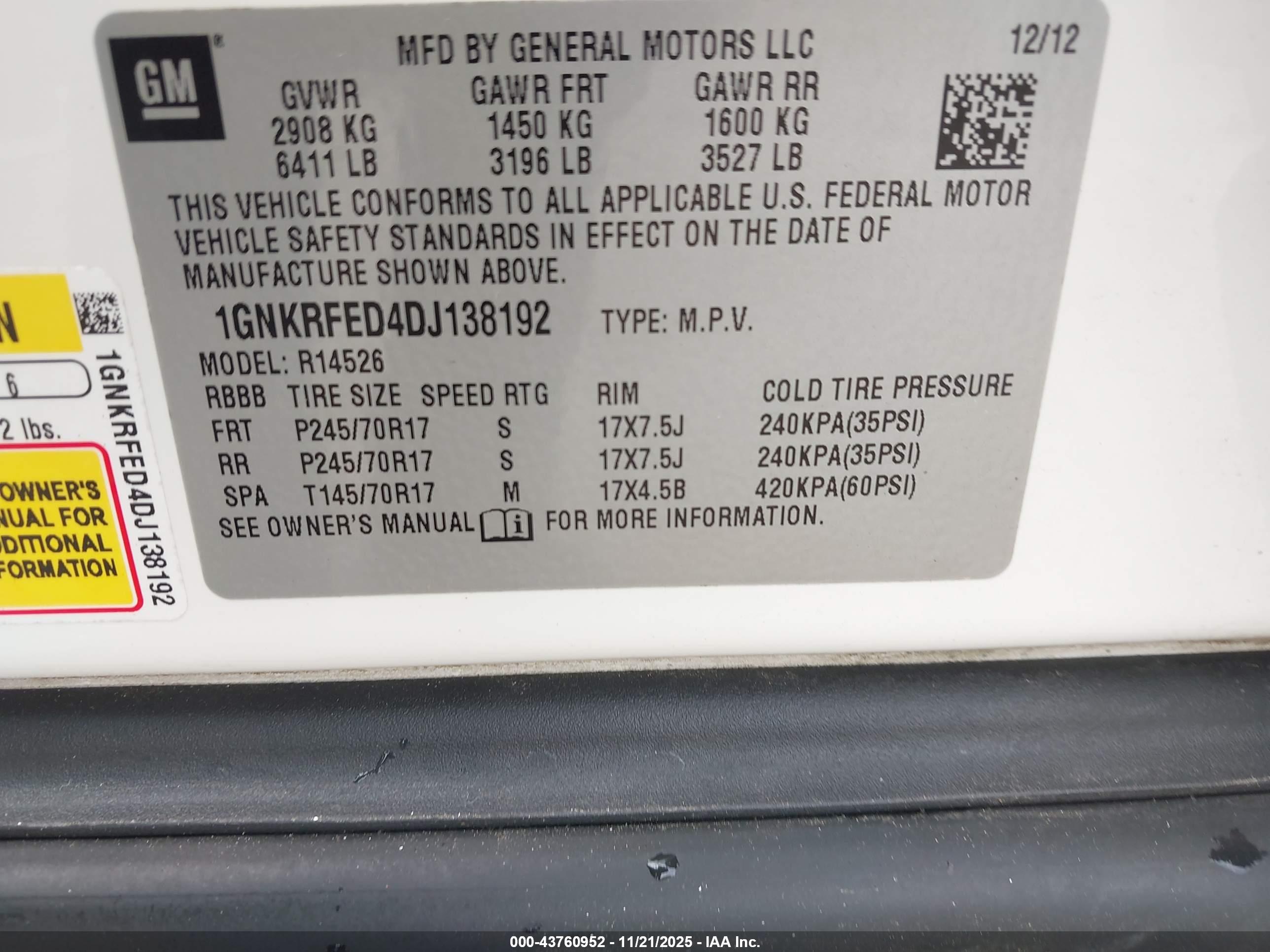CHEVROLET TRAVERSE image 9