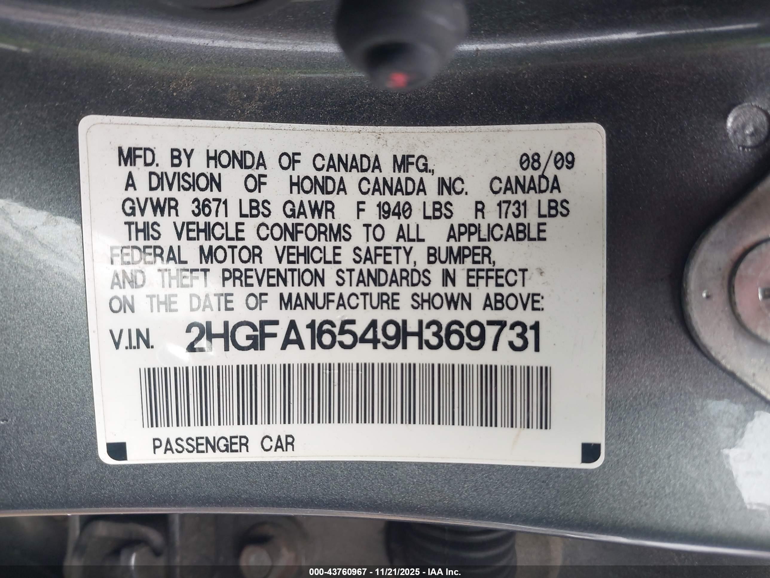 HONDA CIVIC image 9