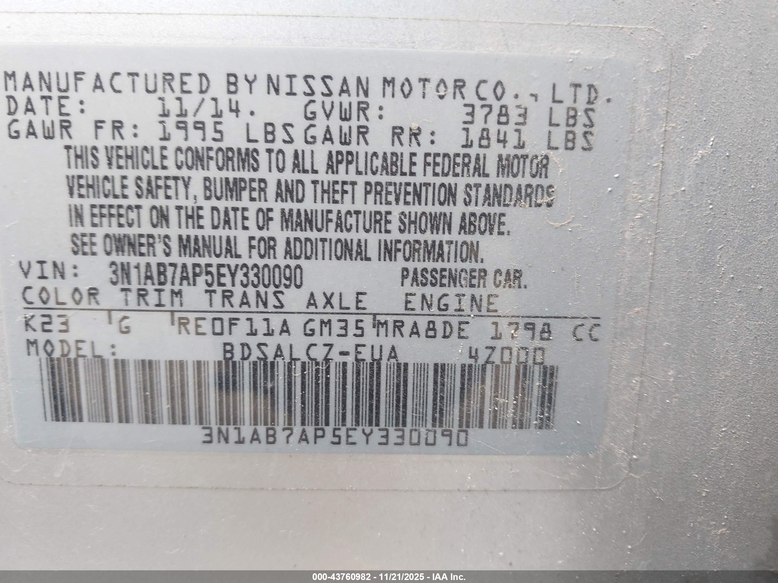 NISSAN SENTRA image 9
