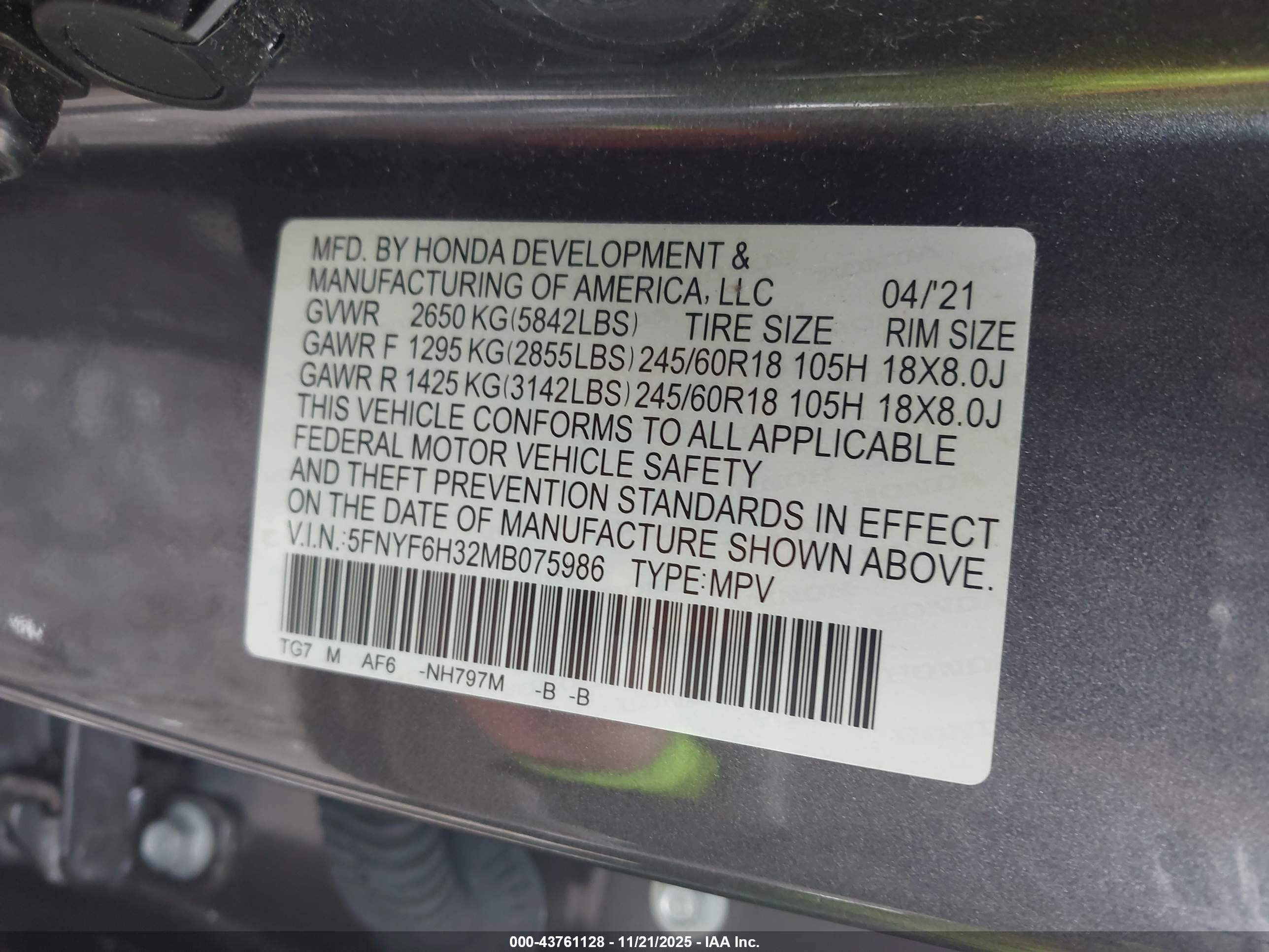 HONDA PILOT image 9