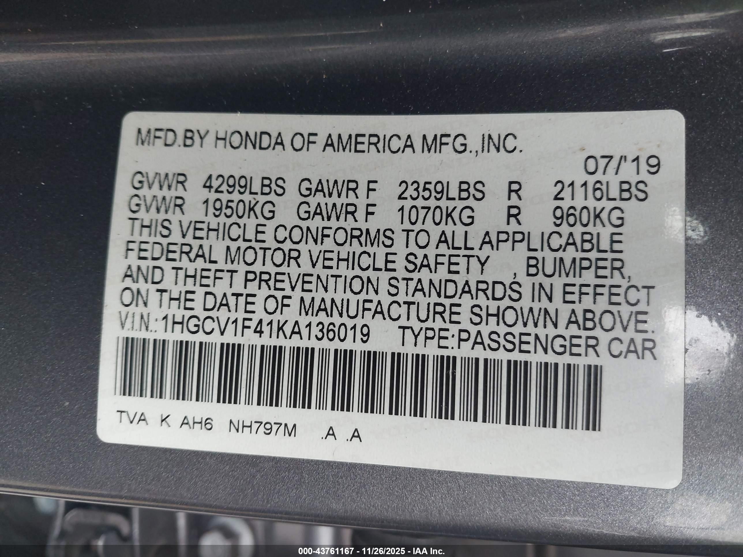 HONDA ACCORD image 9