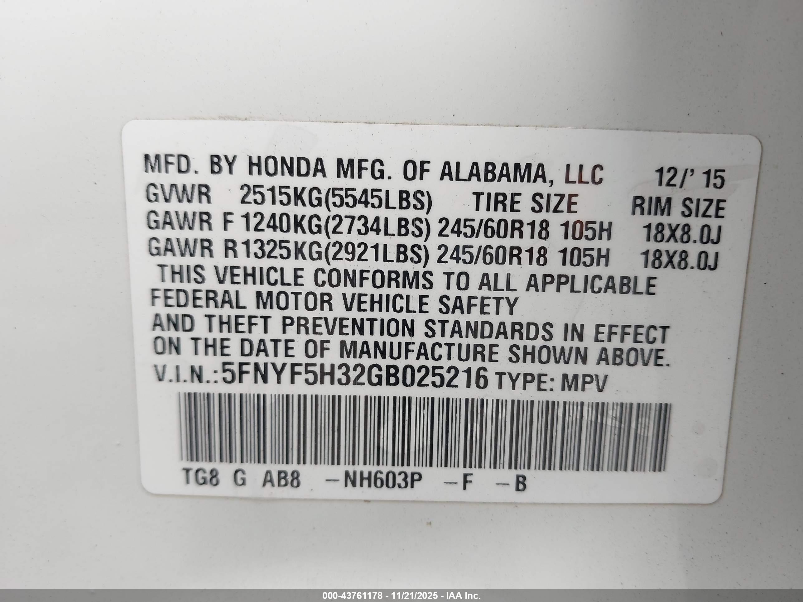 HONDA PILOT image 9