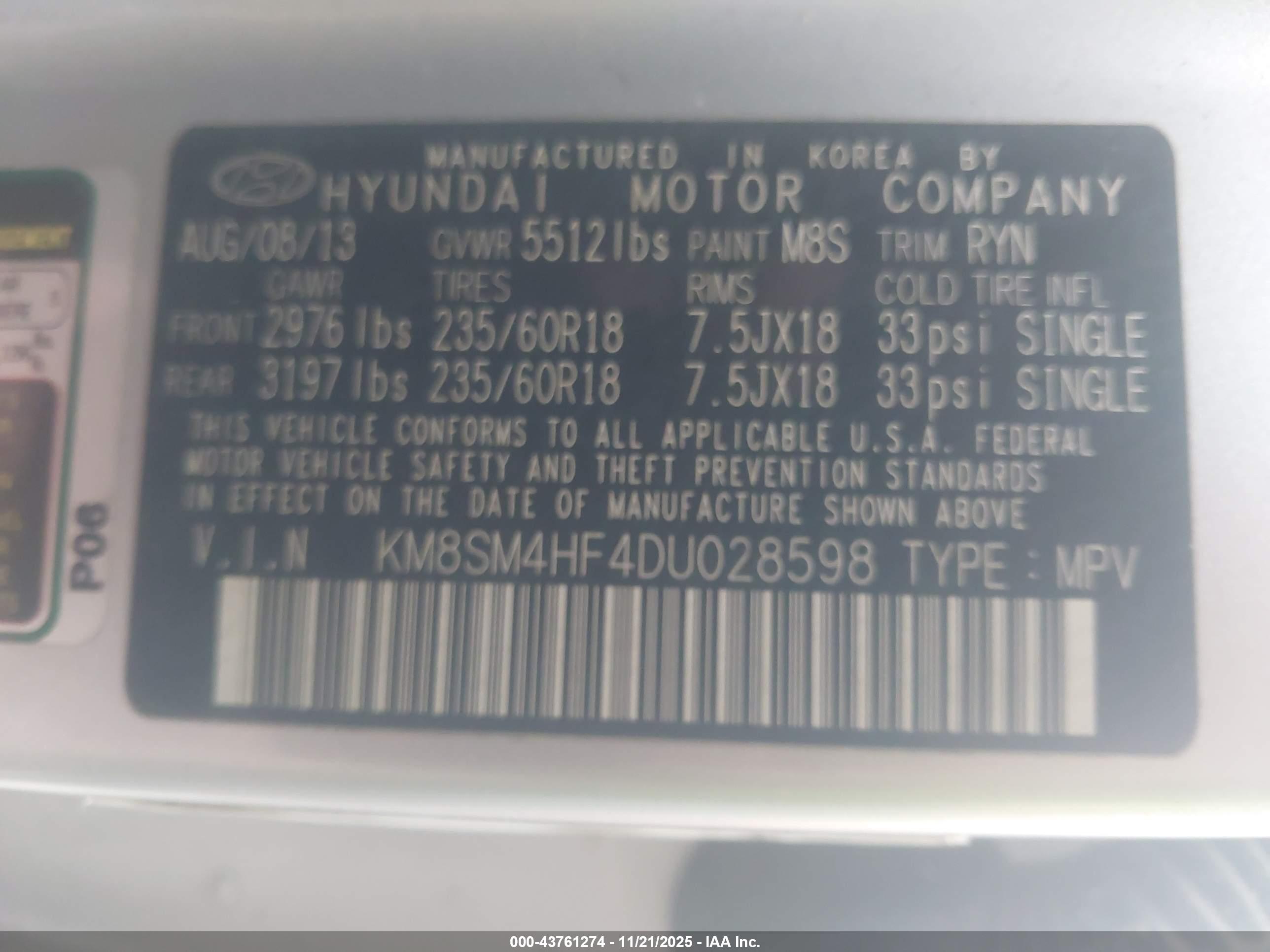 HYUNDAI SANTA image 9