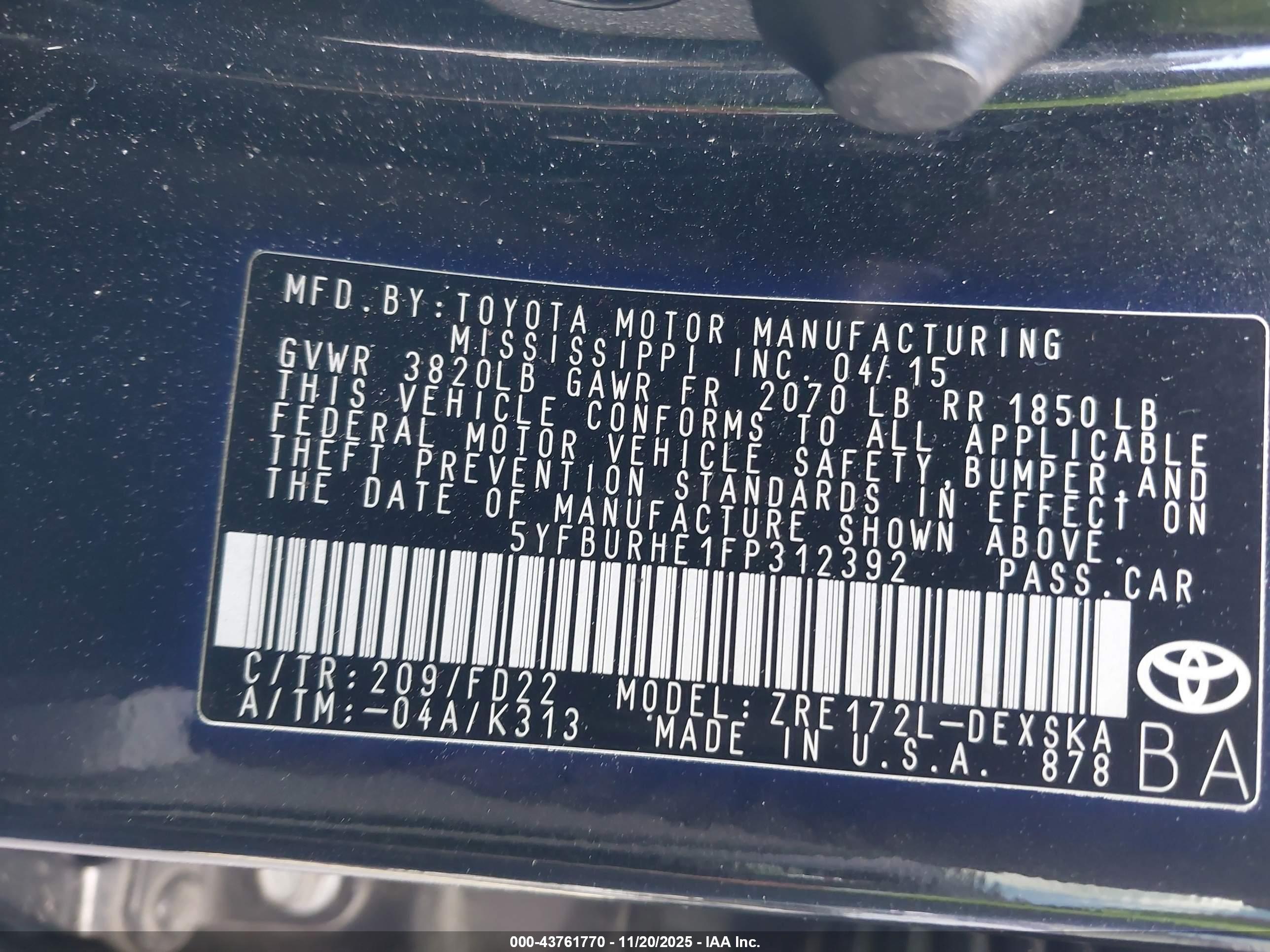 TOYOTA COROLLA image 9
