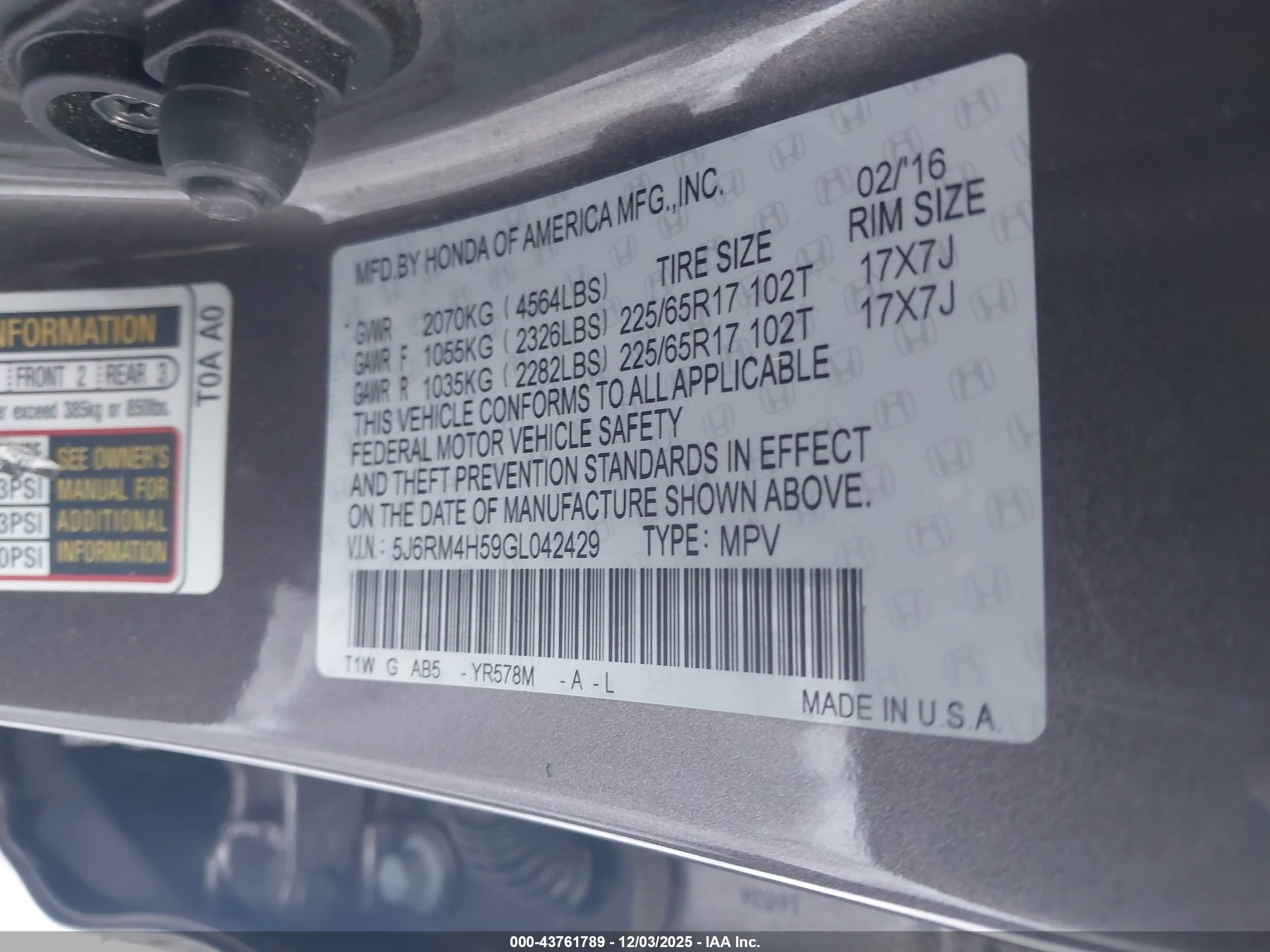 HONDA CR-V image 9
