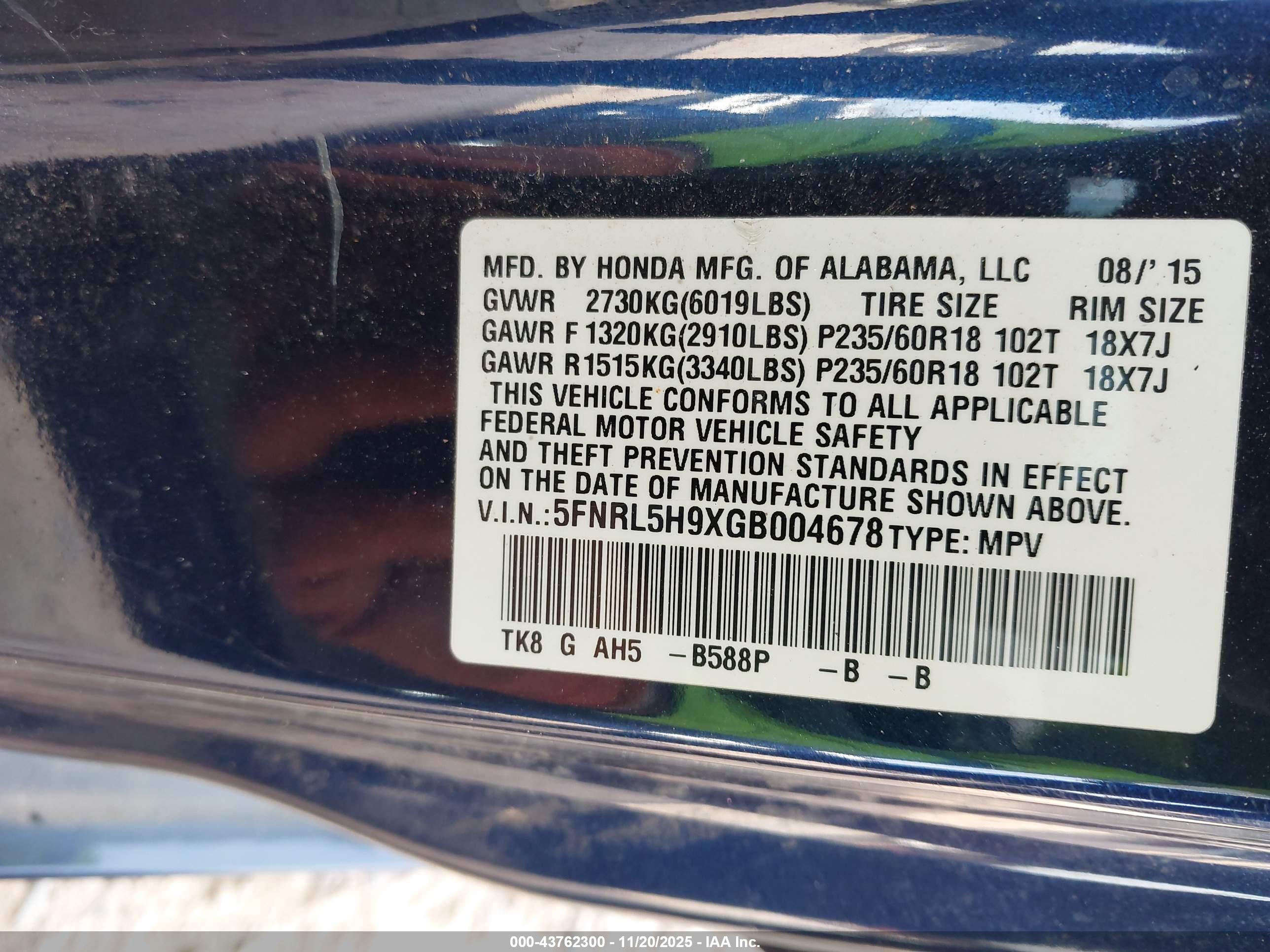 HONDA ODYSSEY image 9