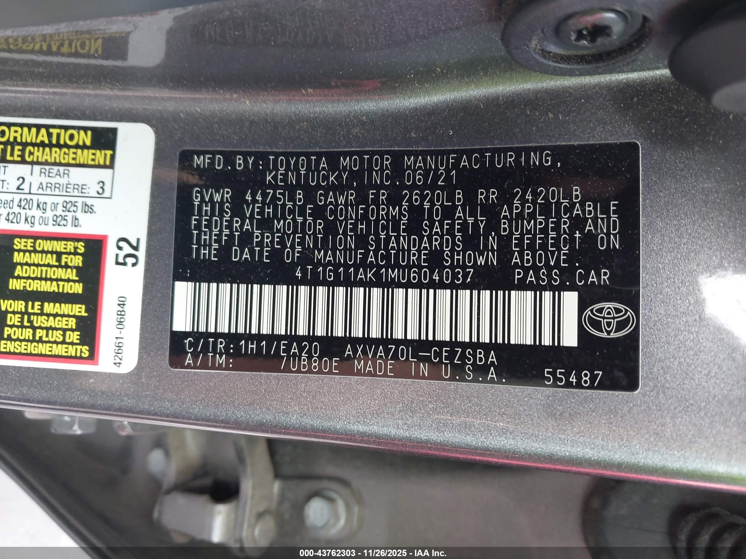 TOYOTA CAMRY image 9