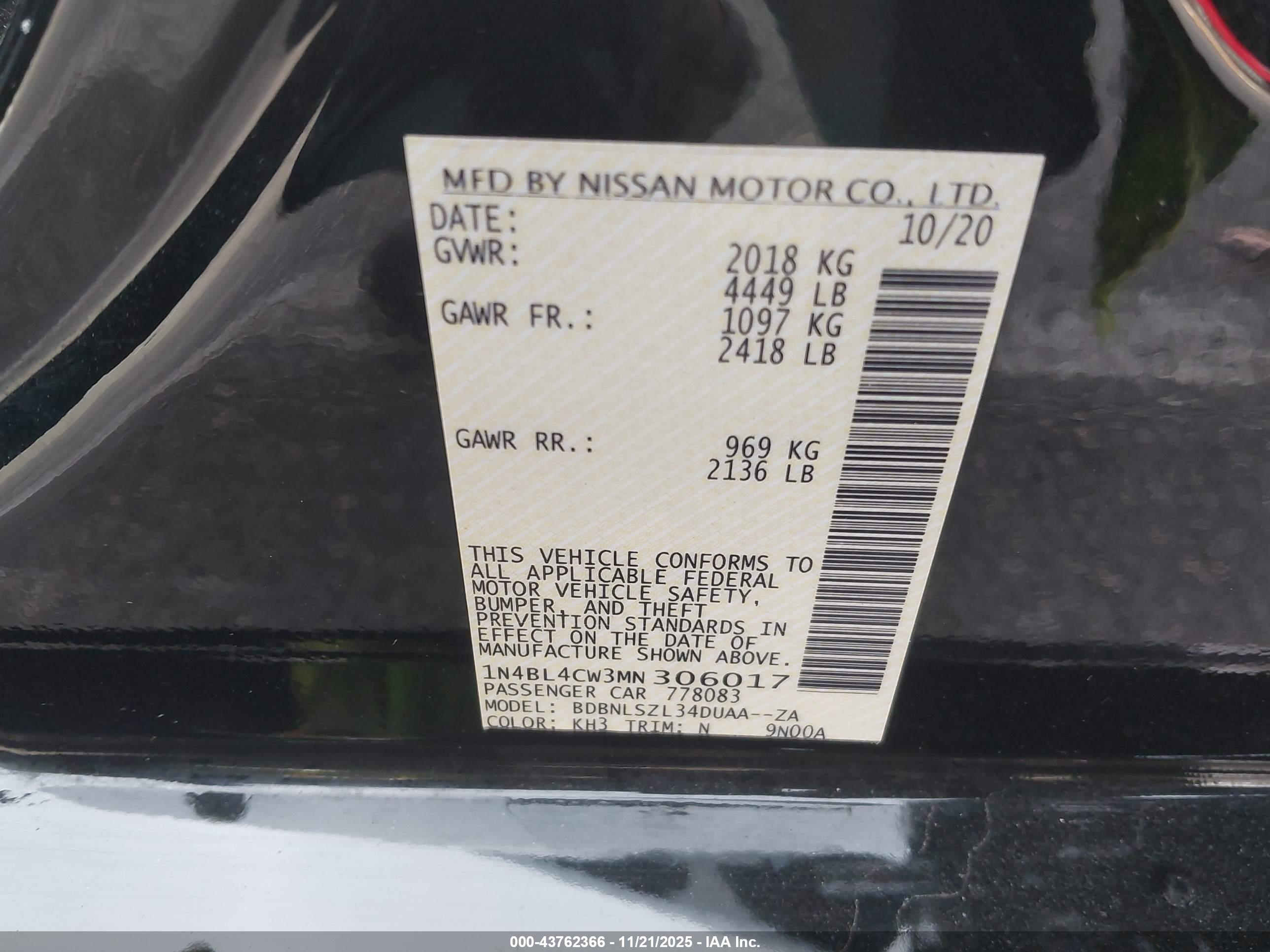 NISSAN ALTIMA image 9