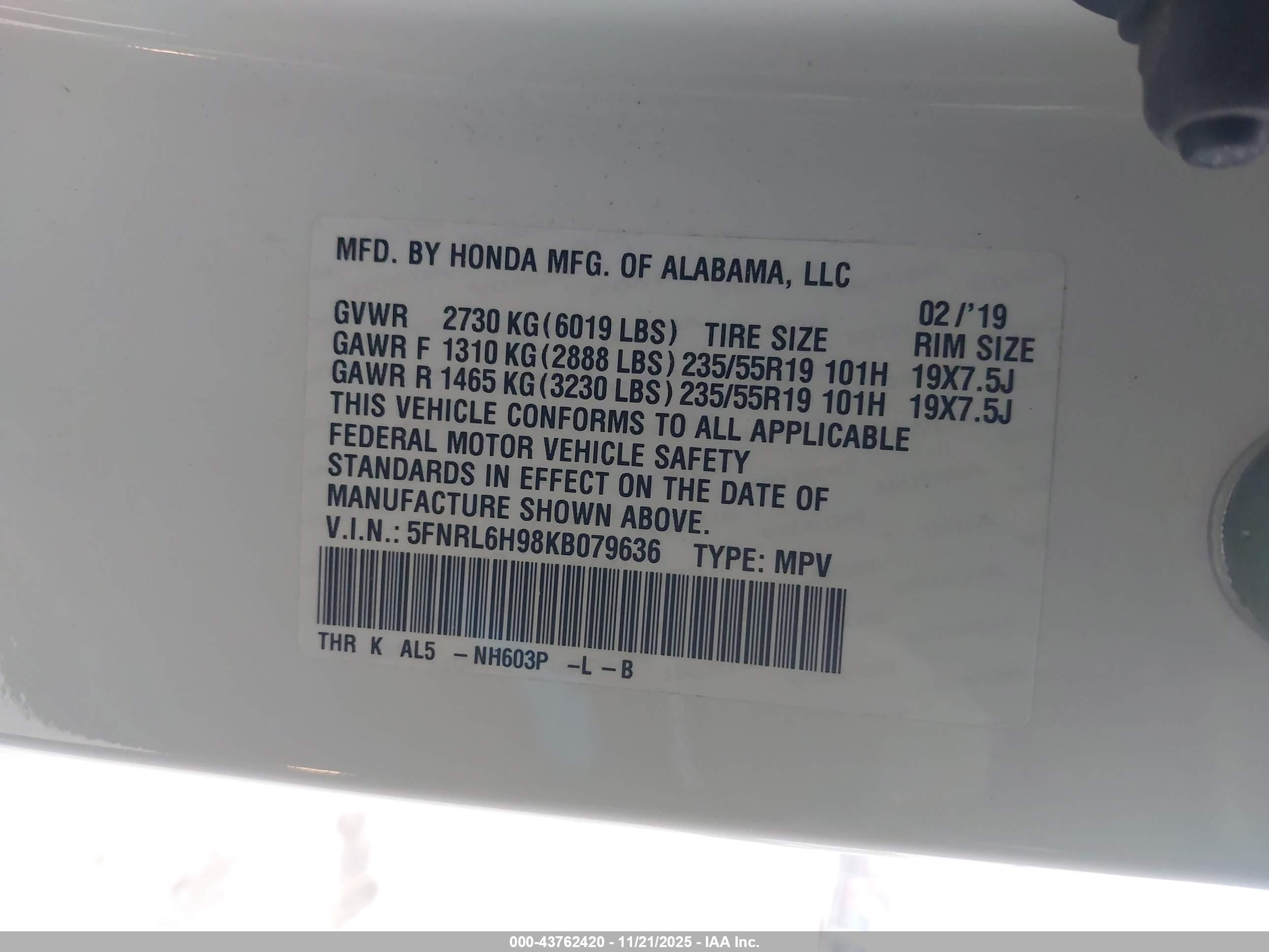 HONDA ODYSSEY image 9