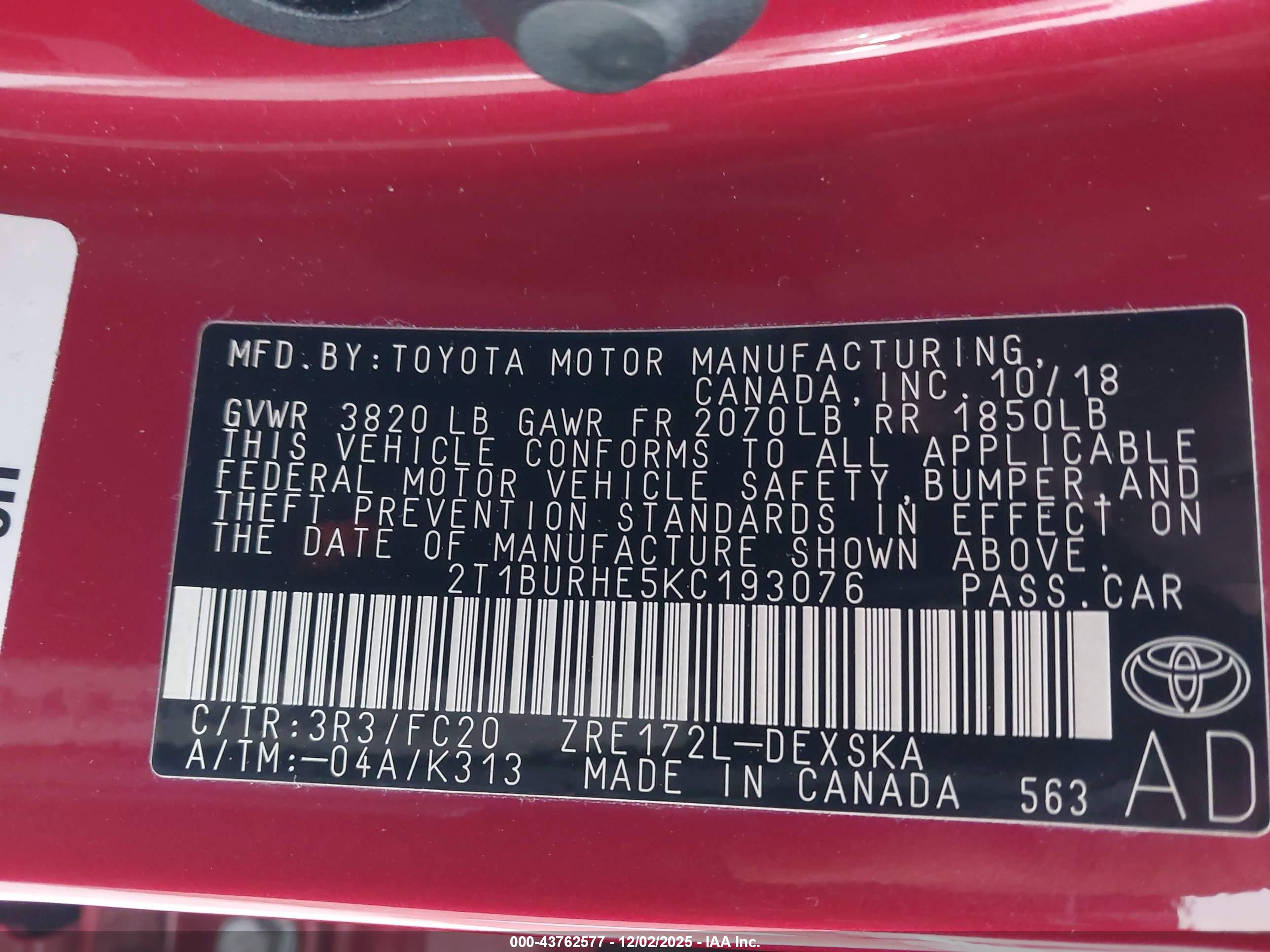 TOYOTA COROLLA image 9