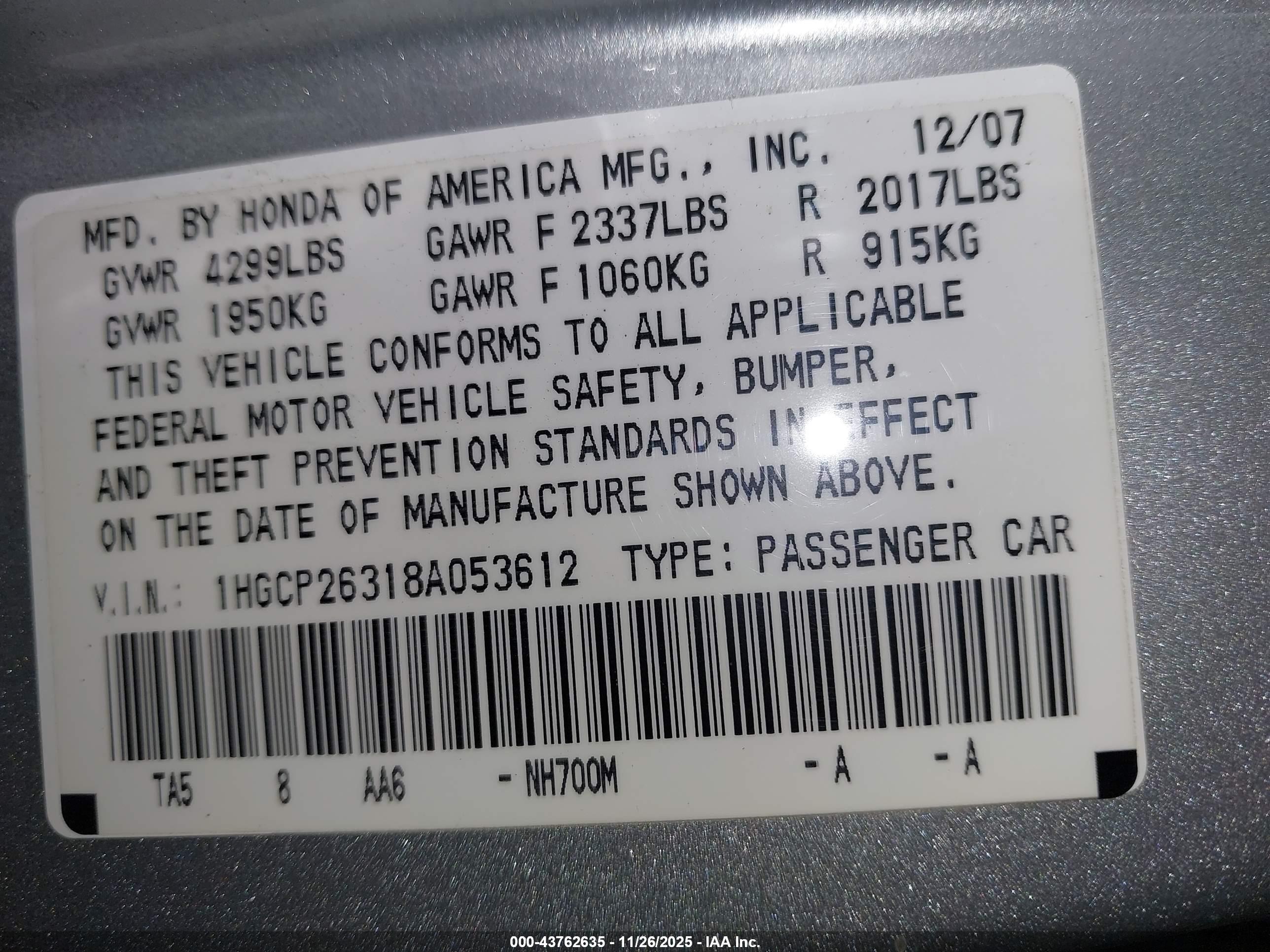HONDA ACCORD image 9