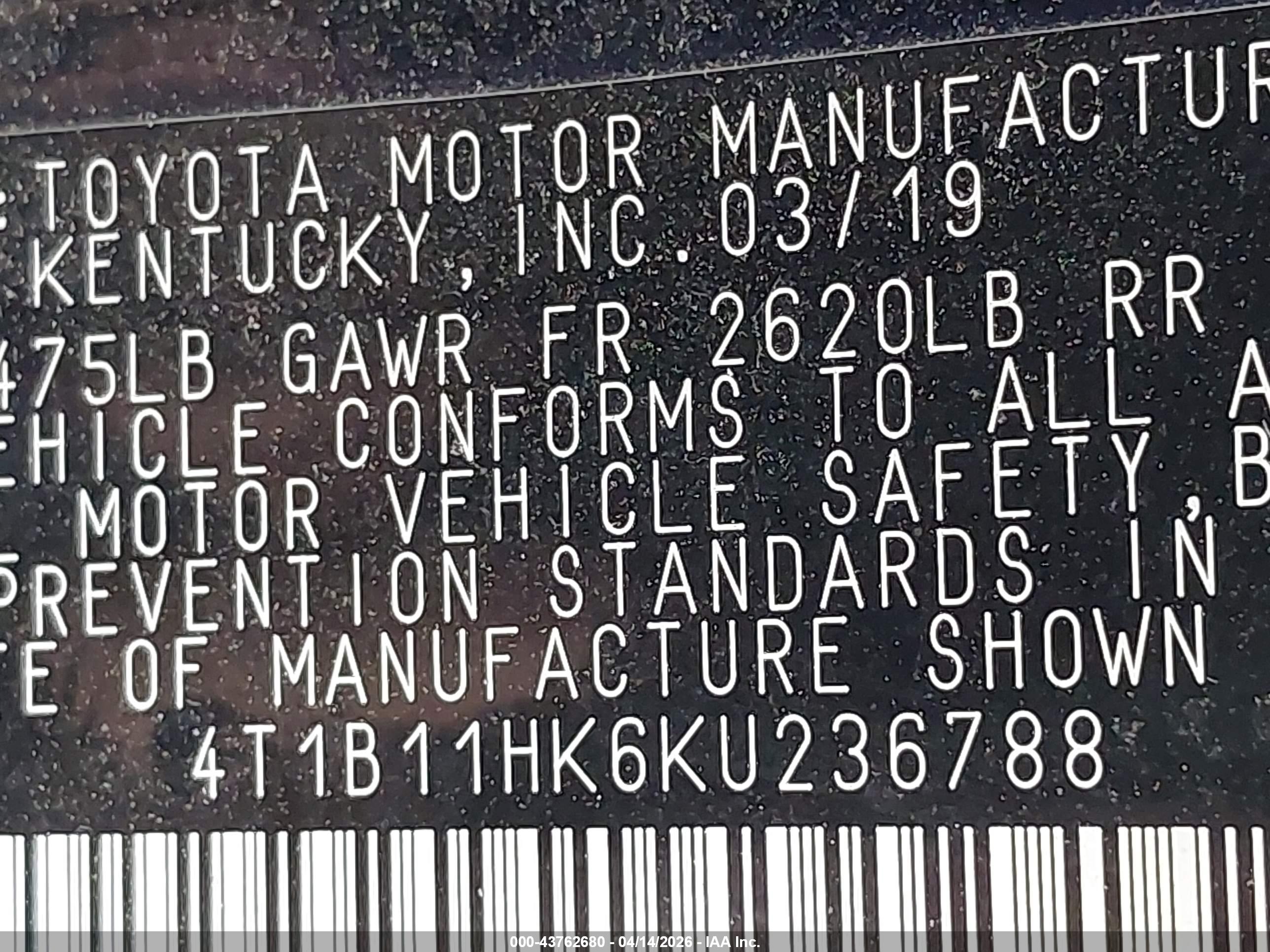 TOYOTA CAMRY image 9