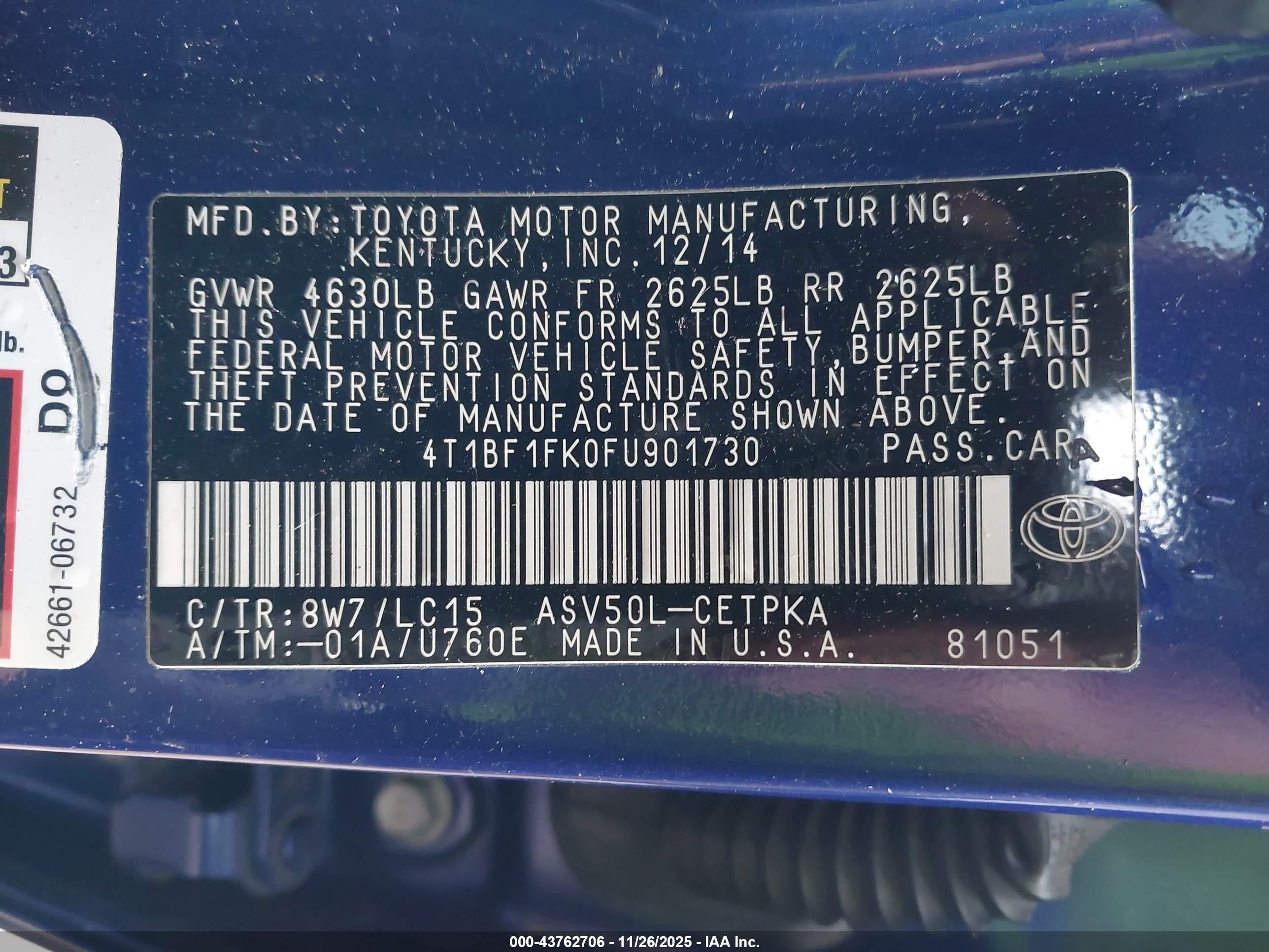 TOYOTA CAMRY image 9