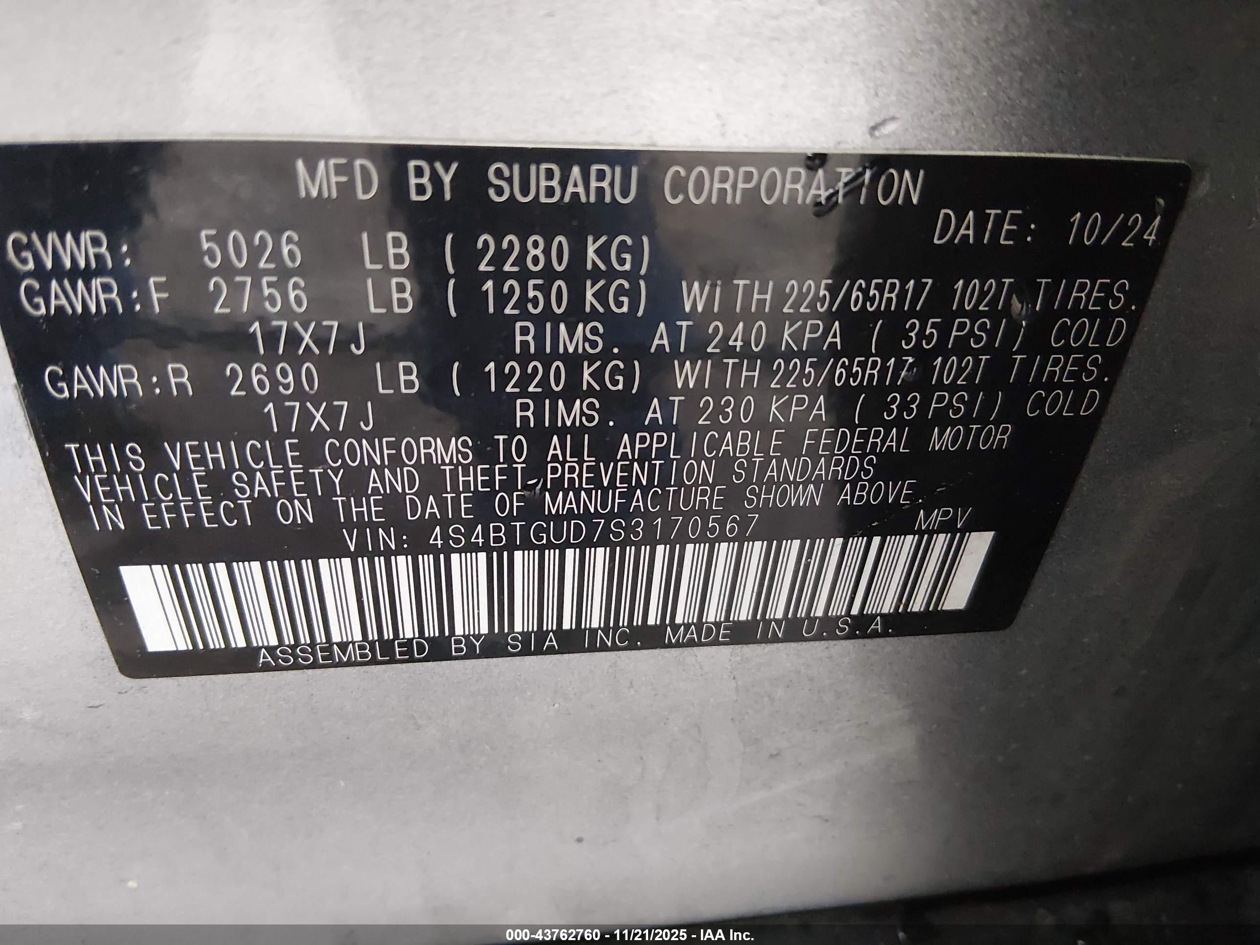 SUBARU OUTBACK image 9