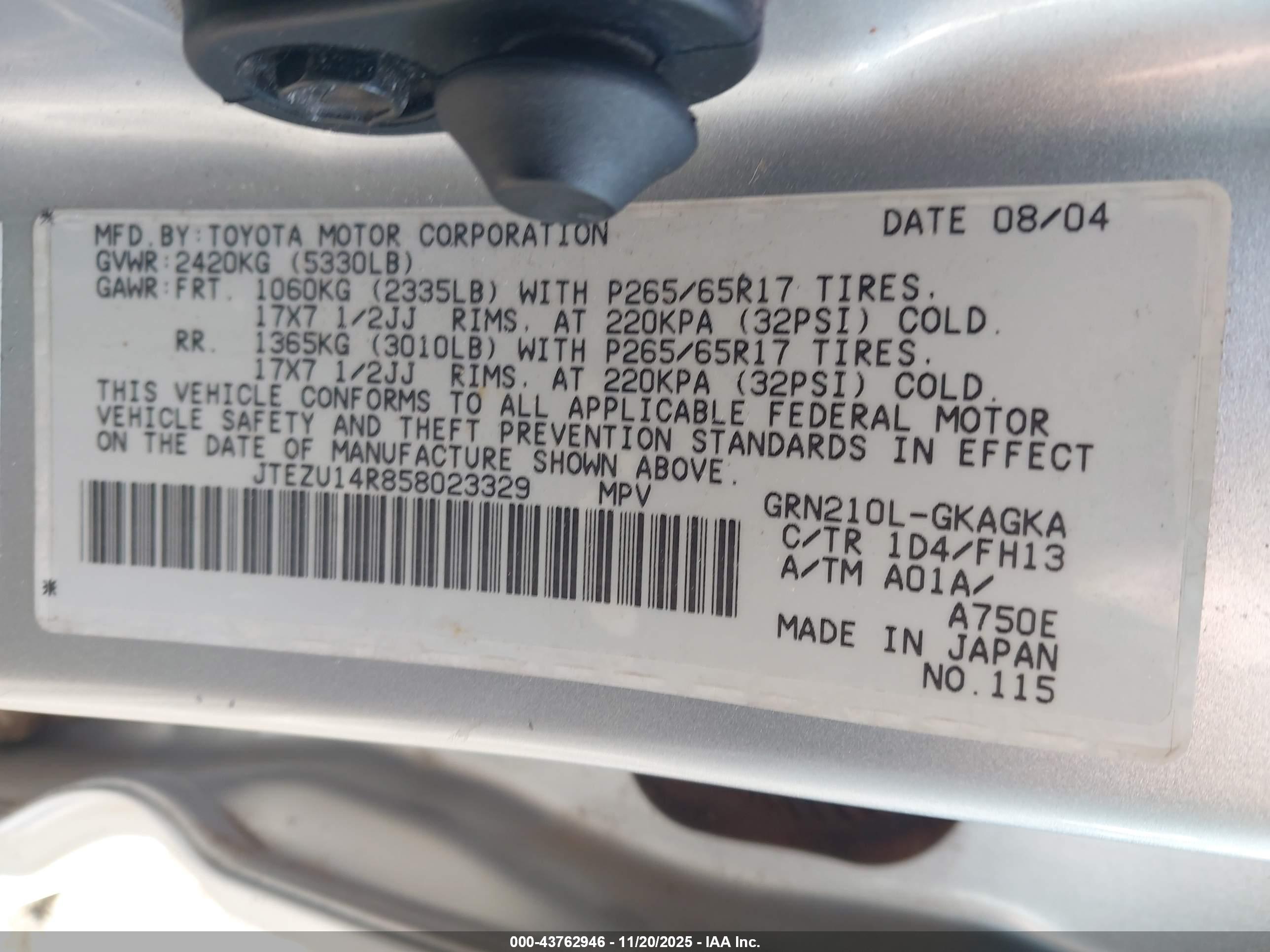 TOYOTA 4RUNNER image 9