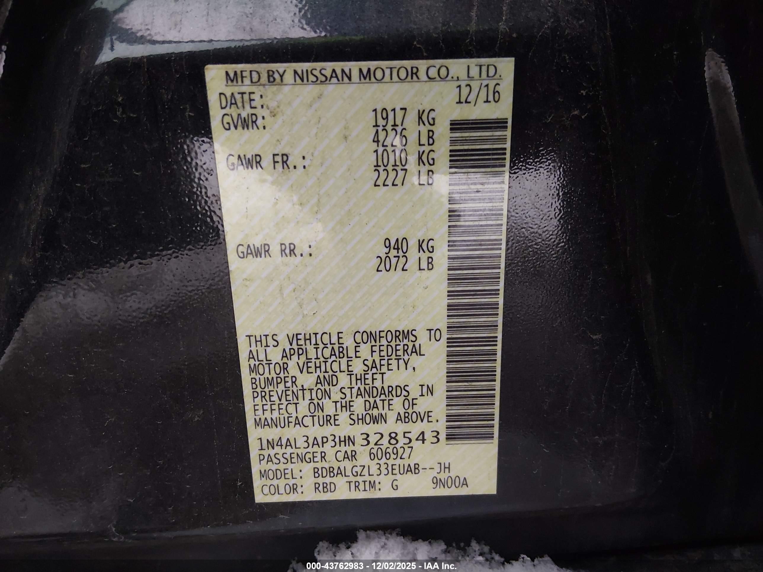 NISSAN ALTIMA image 9