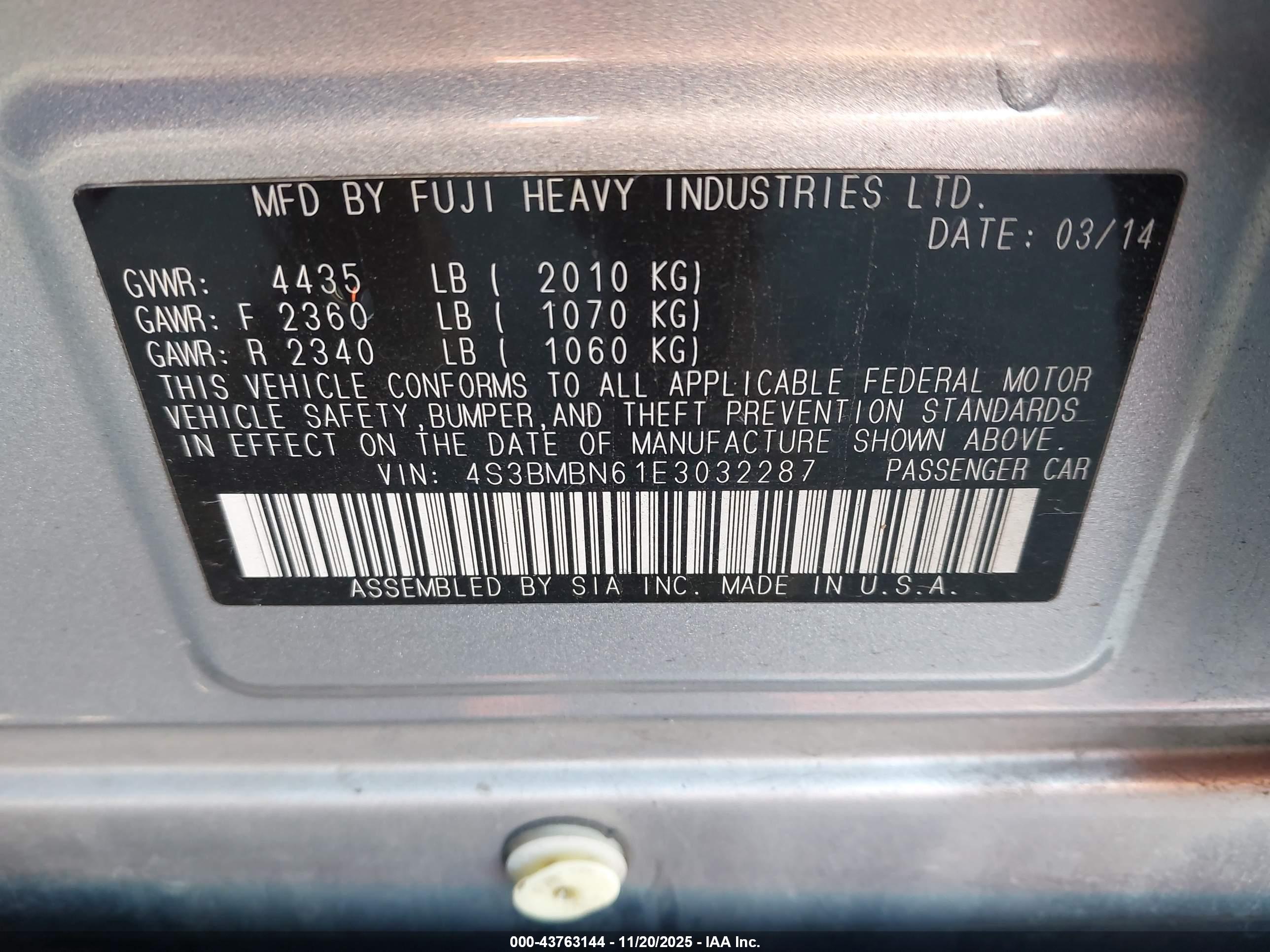 SUBARU LEGACY image 9