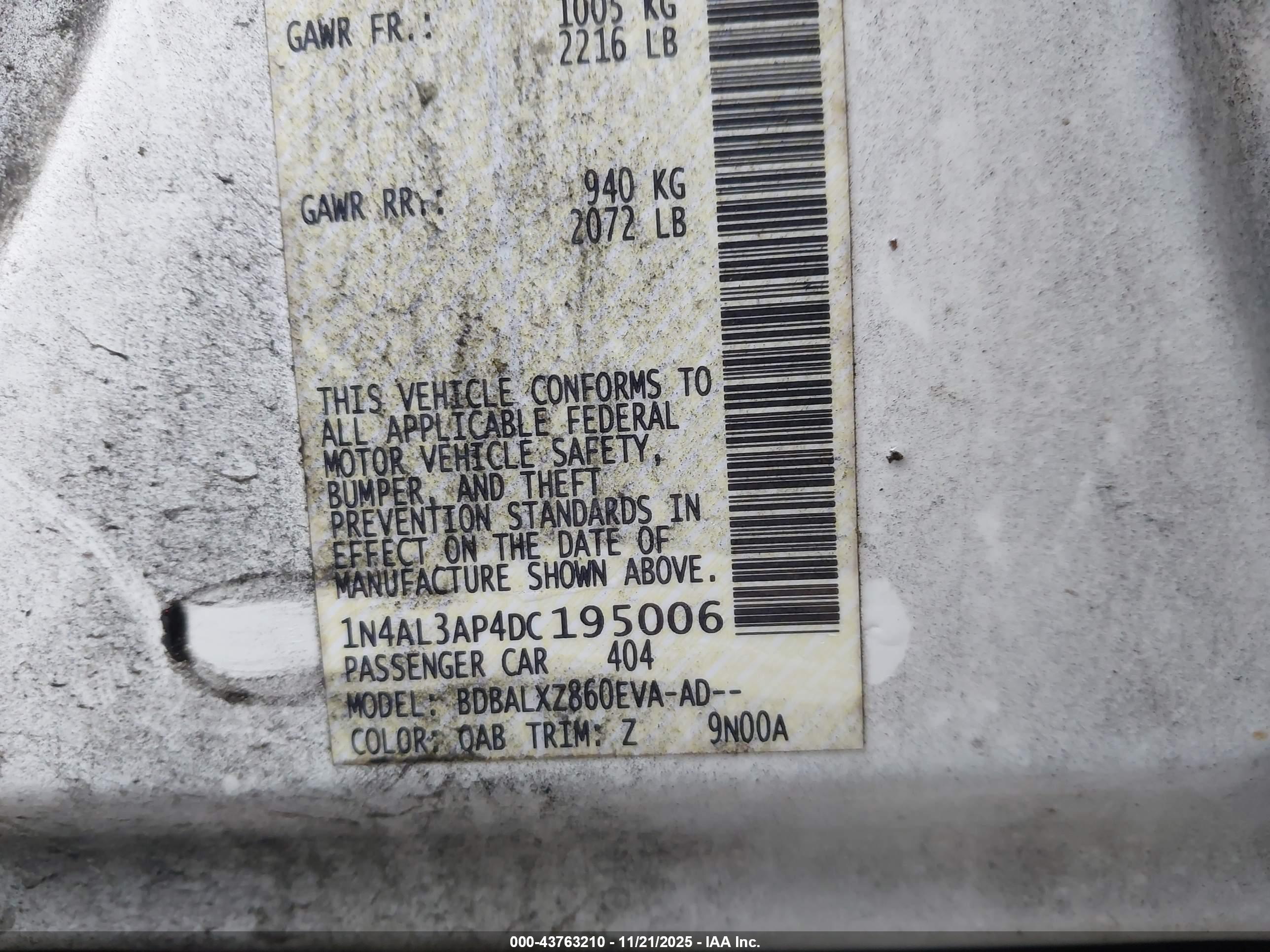 NISSAN ALTIMA image 9