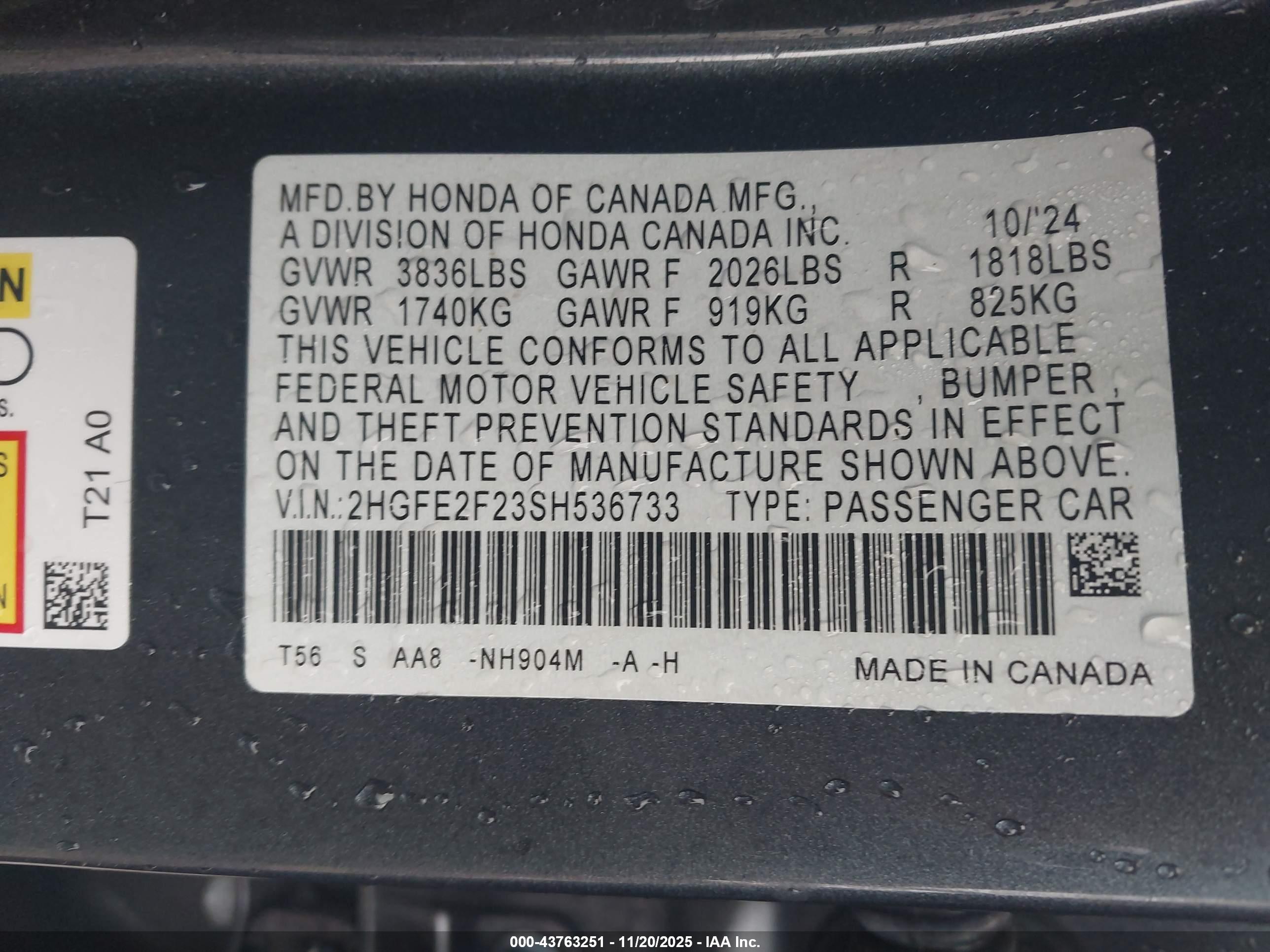 HONDA CIVIC image 9