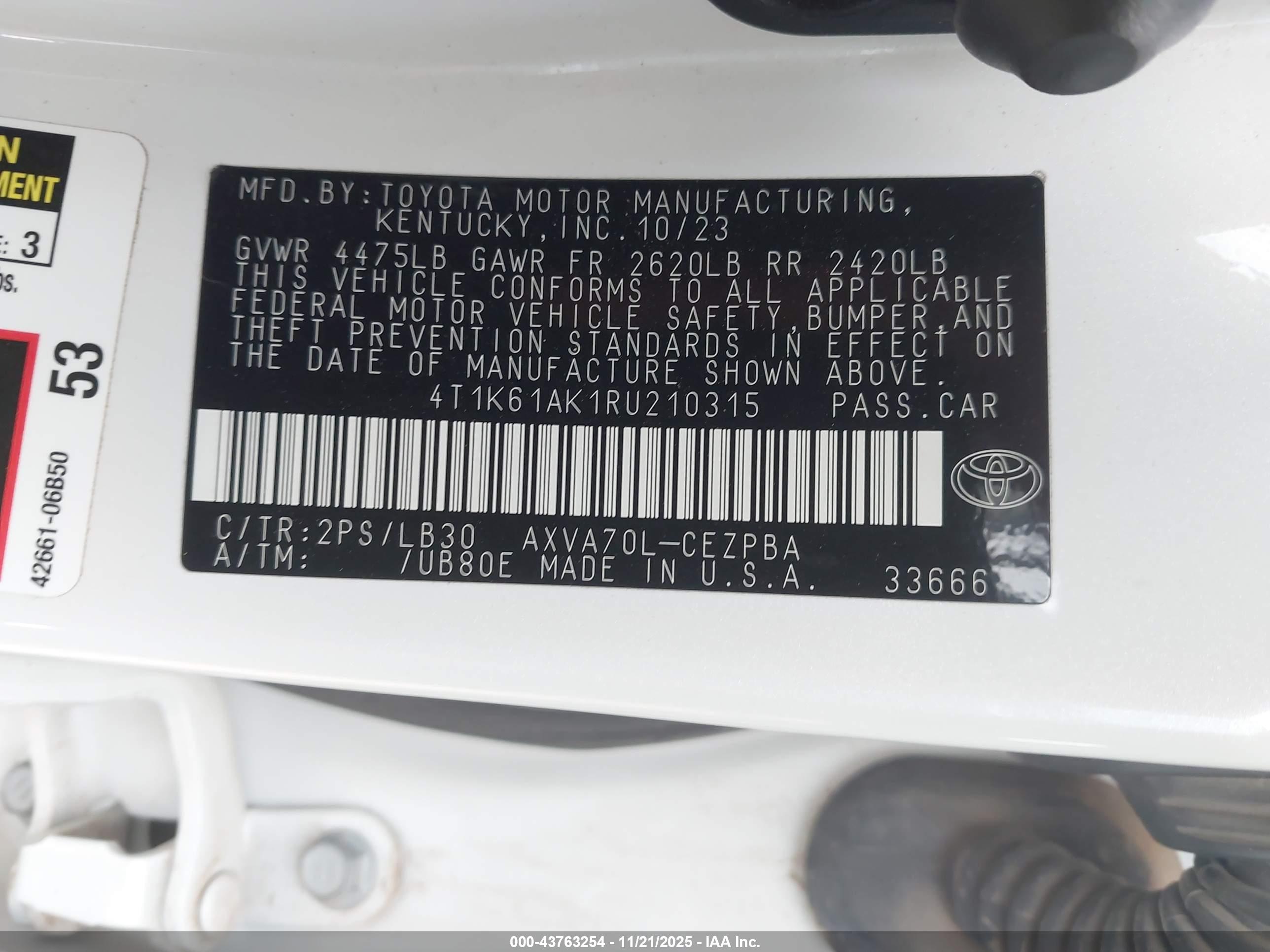 TOYOTA CAMRY image 9
