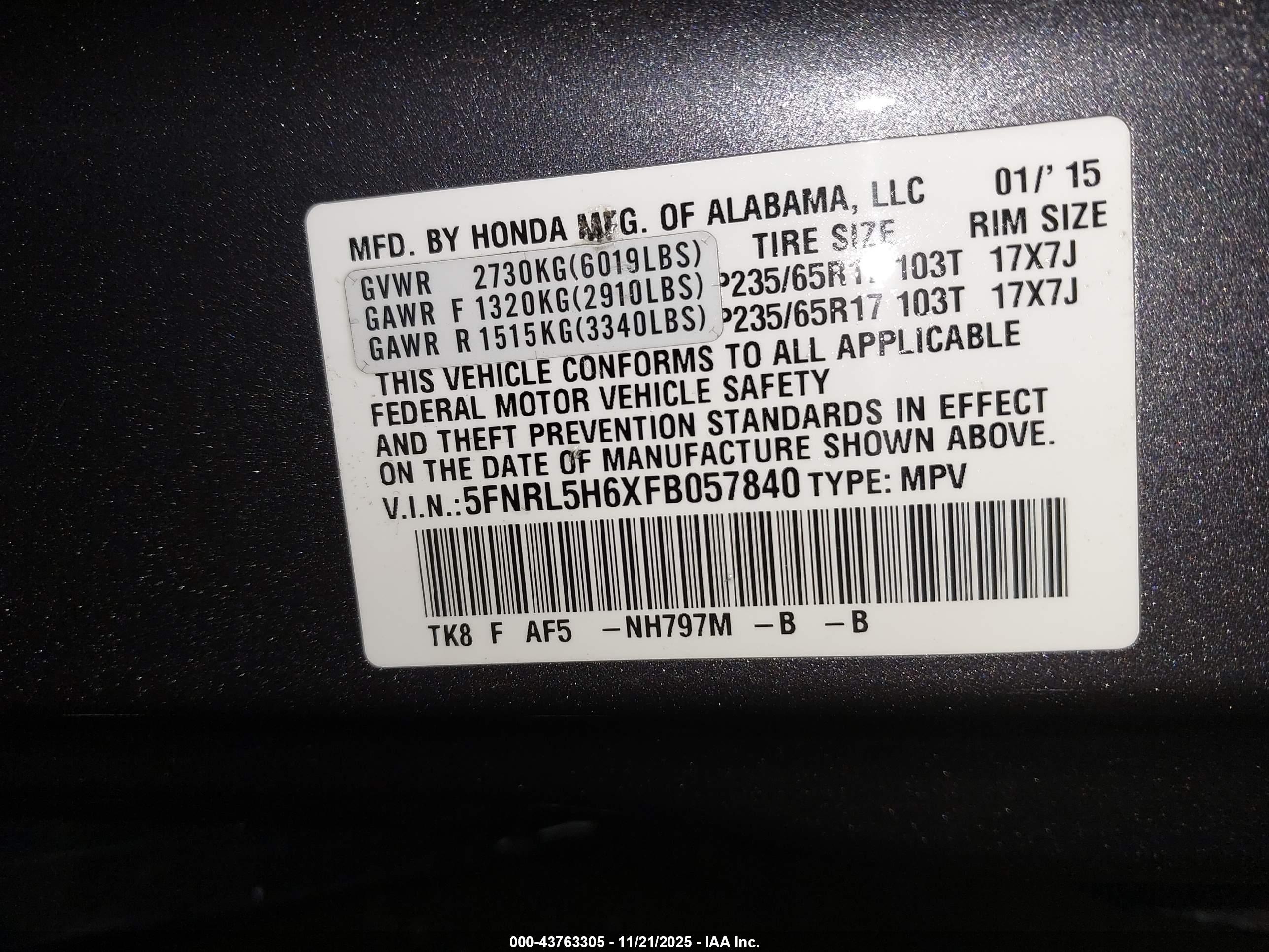 HONDA ODYSSEY image 9