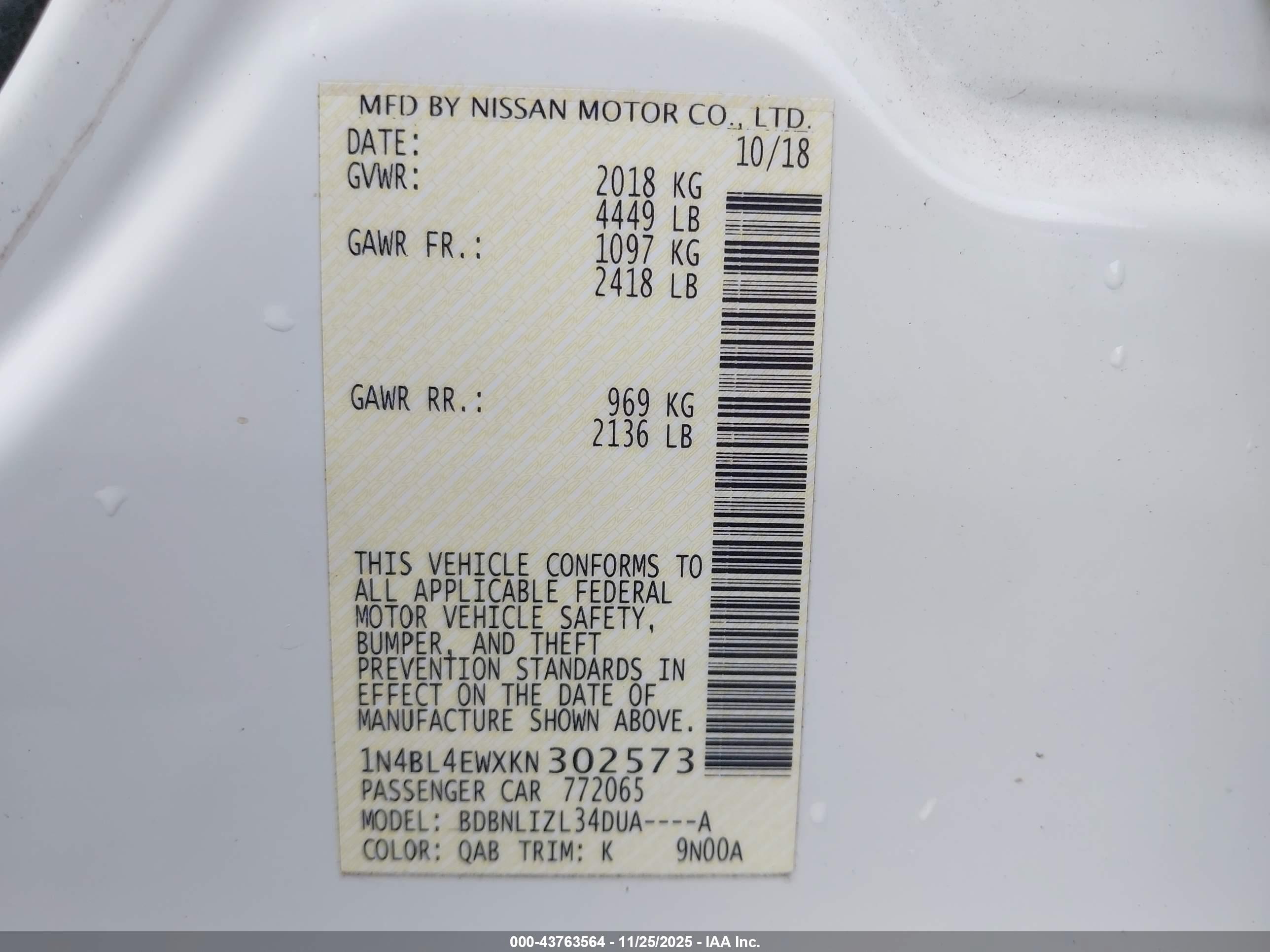 NISSAN ALTIMA image 9