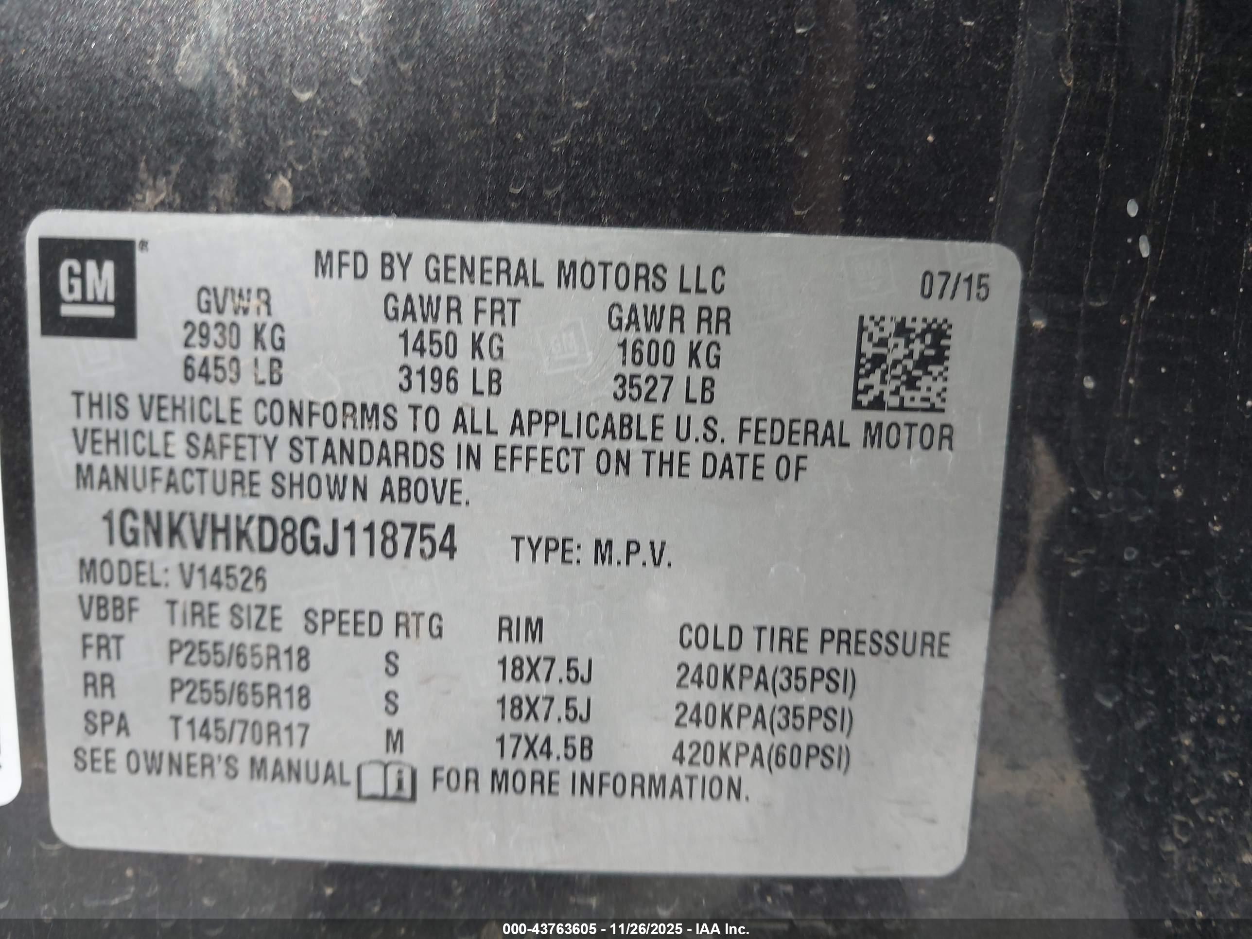 CHEVROLET TRAVERSE image 9