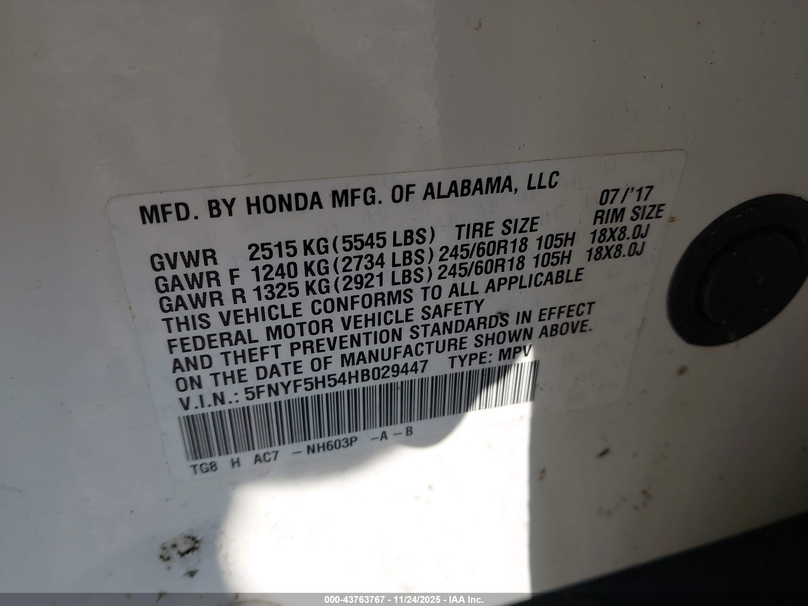 HONDA PILOT image 9