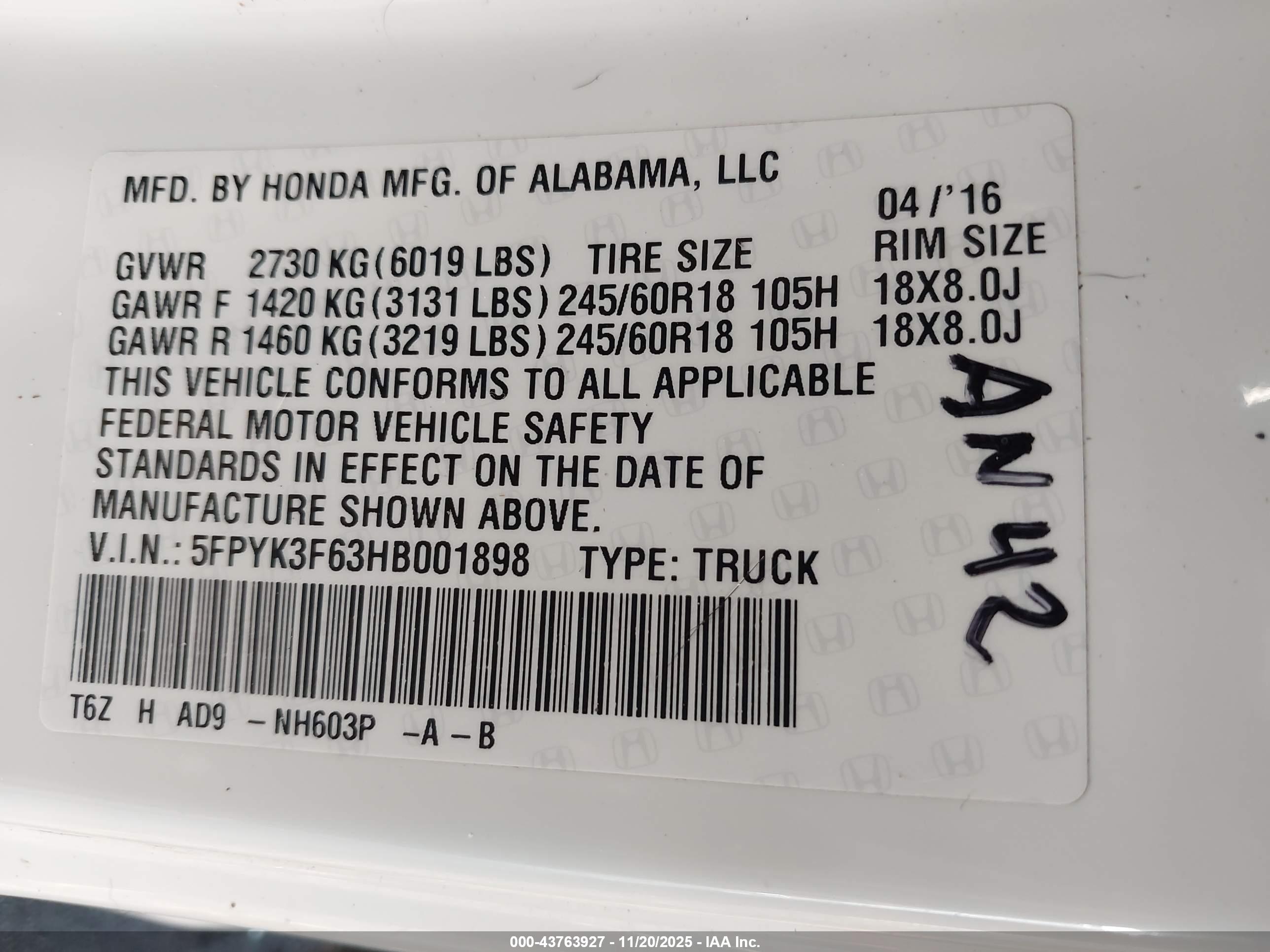 HONDA RIDGELINE image 9
