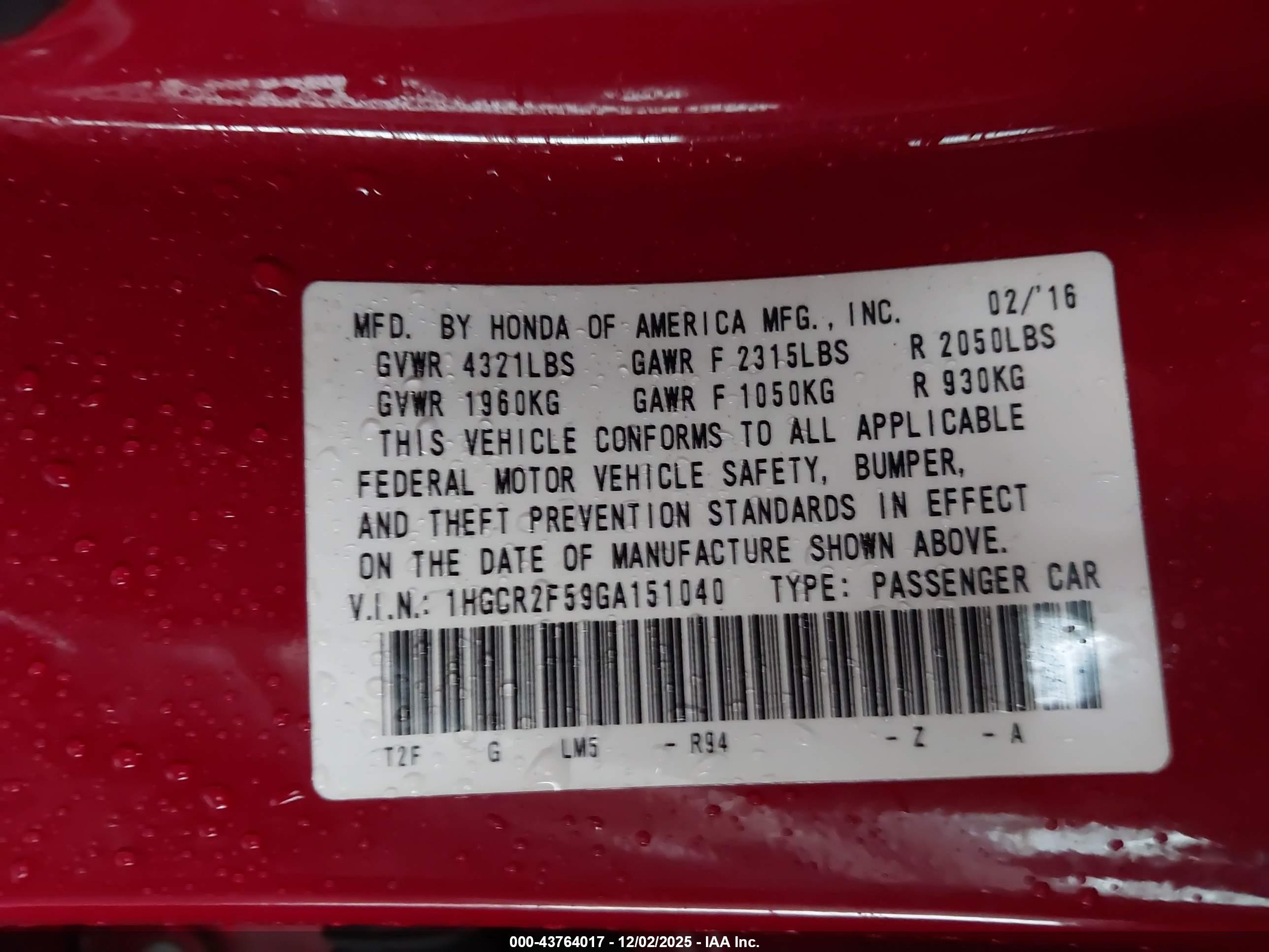 HONDA ACCORD image 9