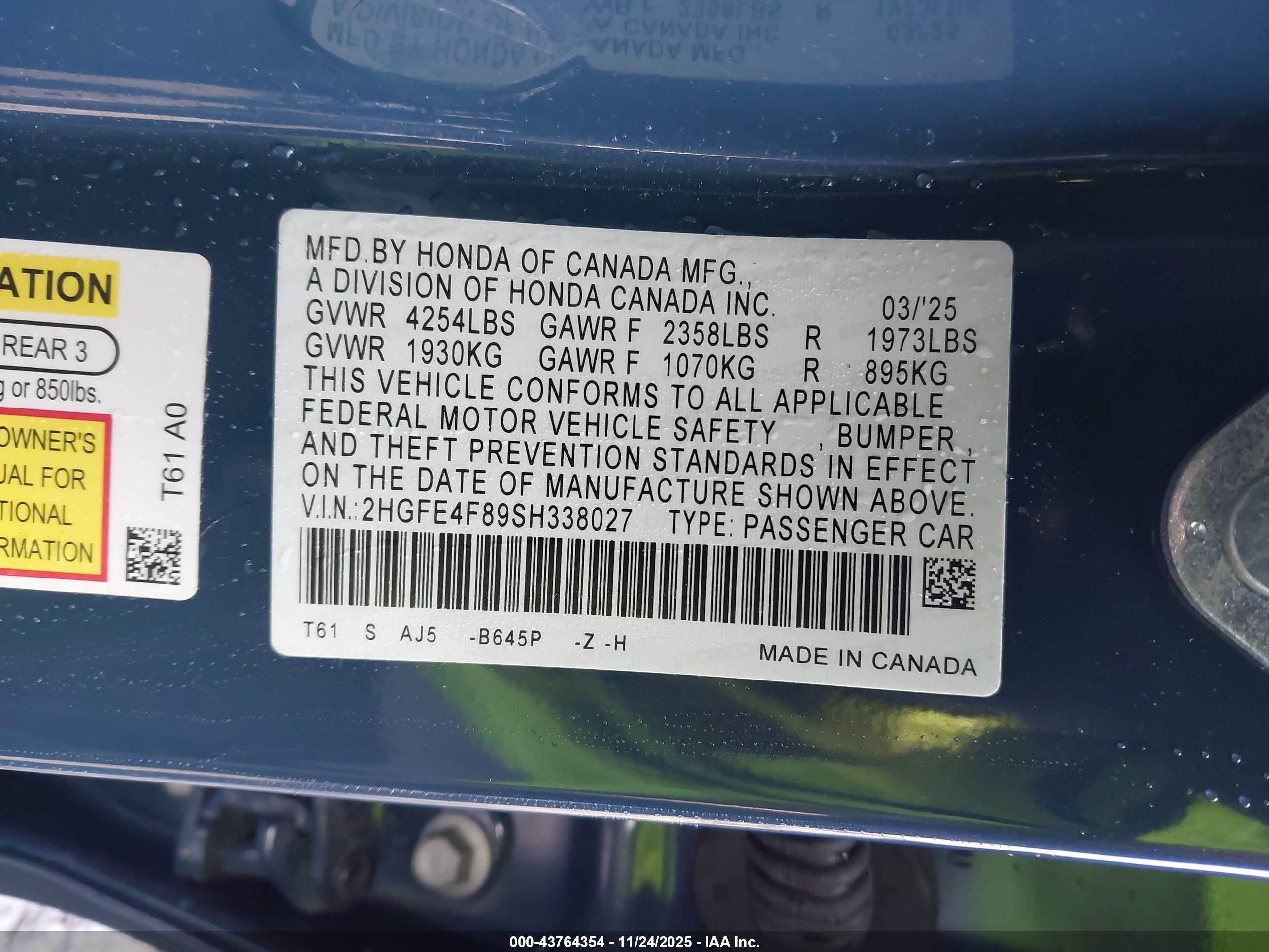 HONDA CIVIC image 9