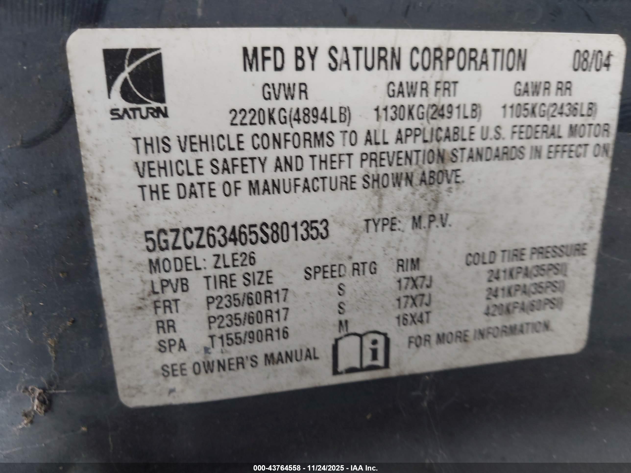 SATURN VUE image 9