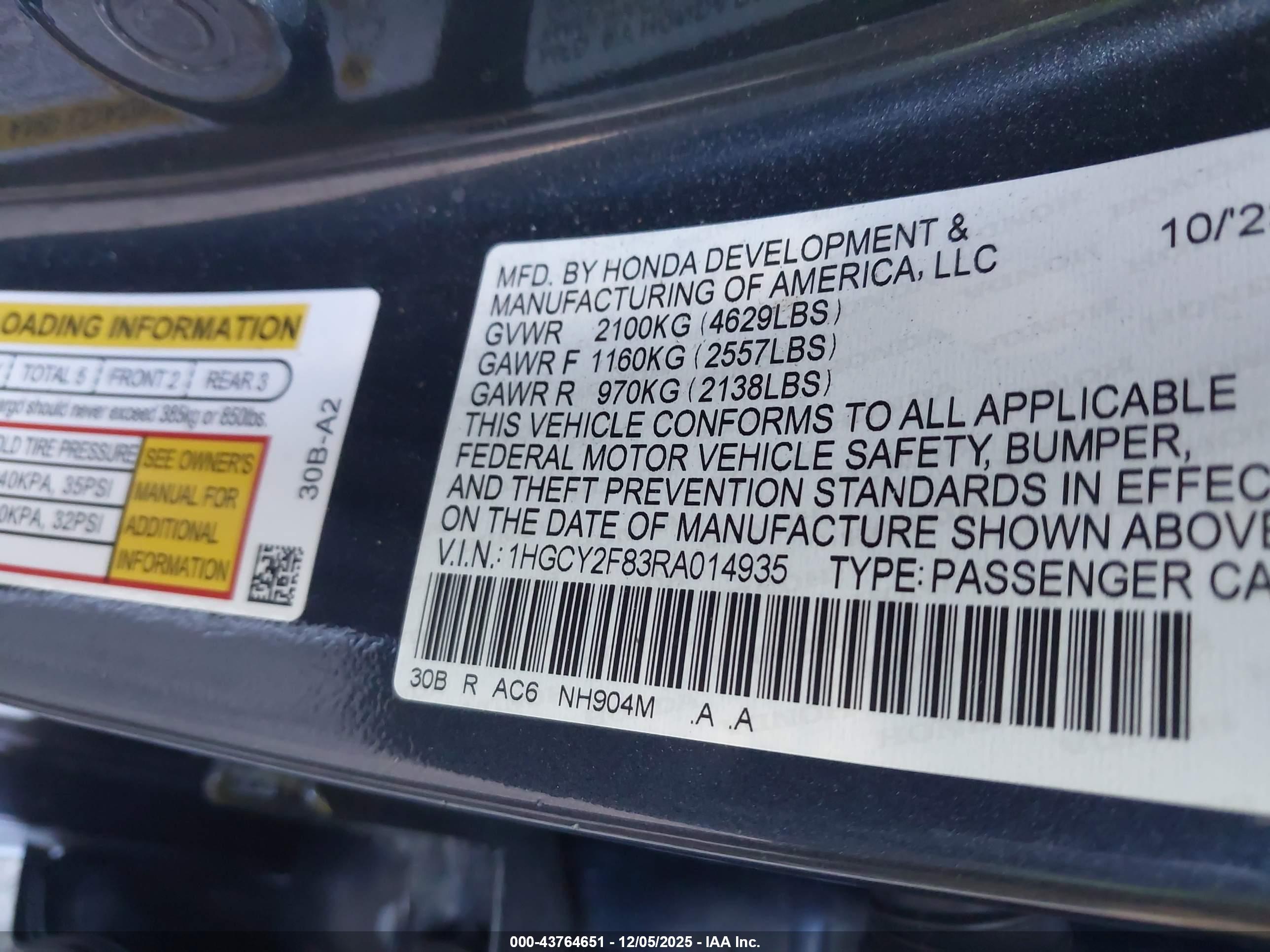 HONDA ACCORD image 9