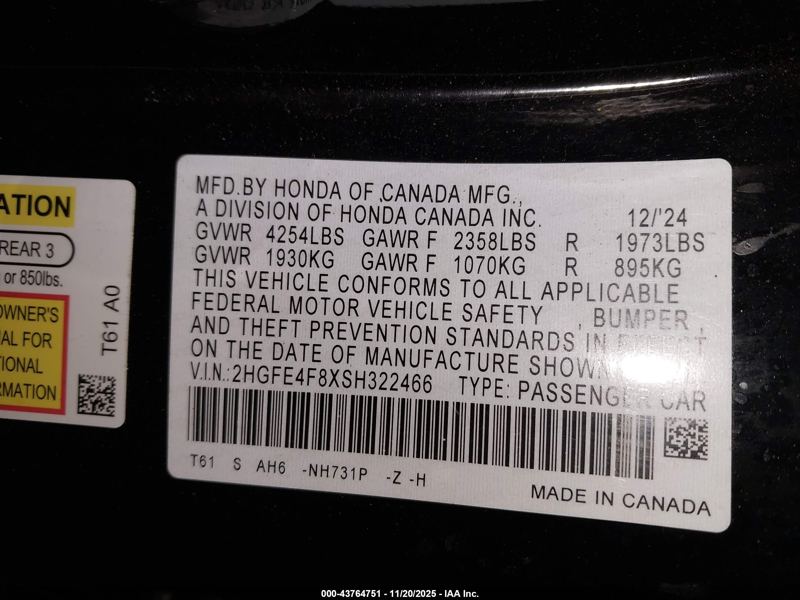 HONDA CIVIC image 9