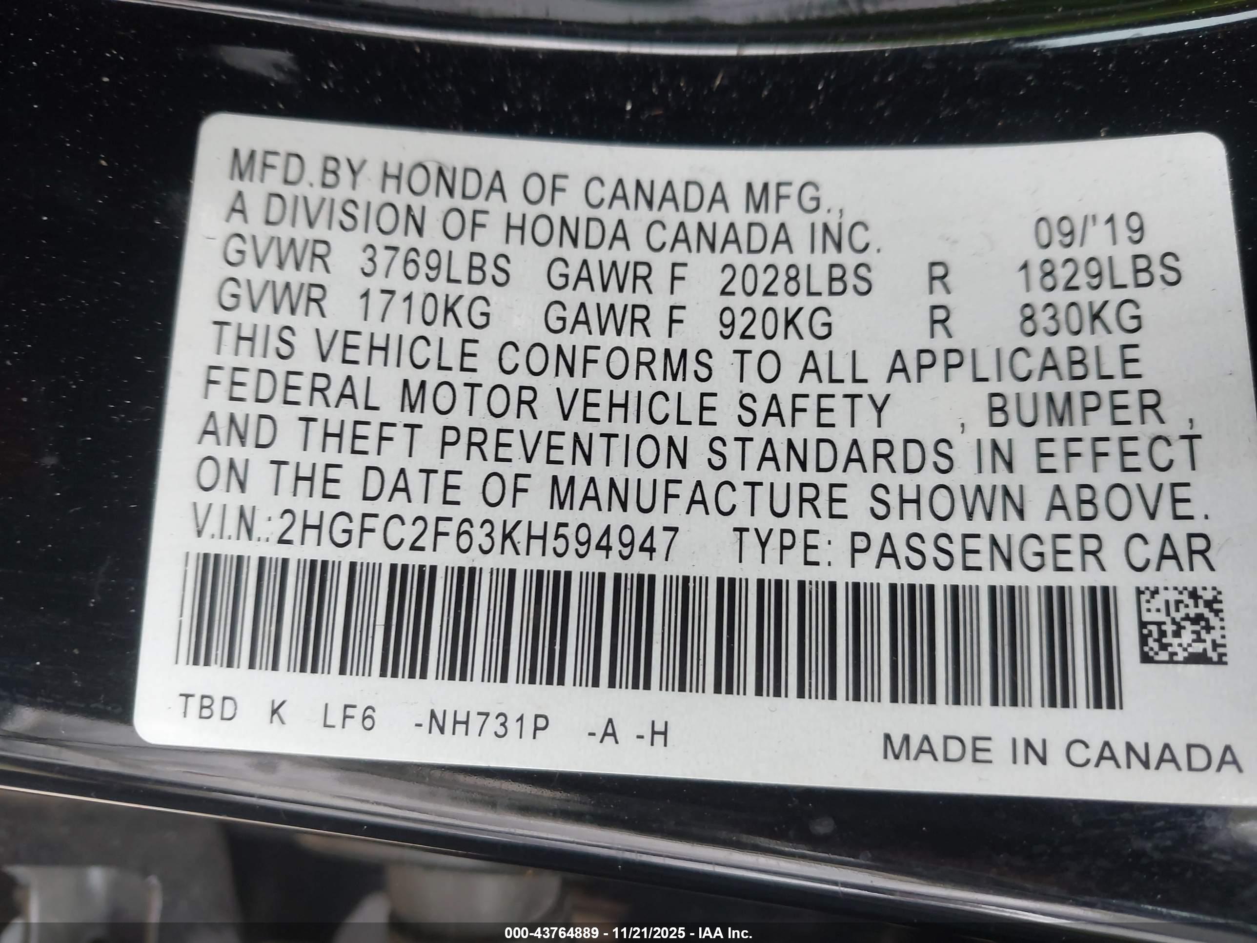 HONDA CIVIC image 9