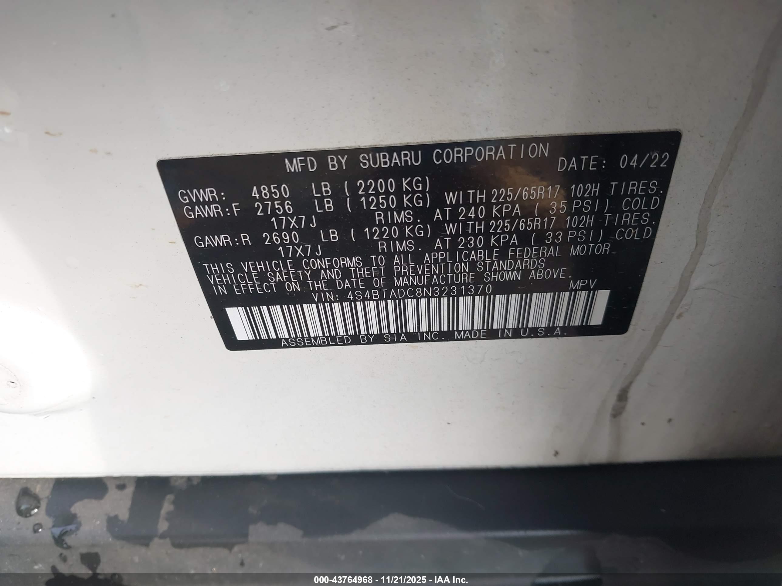 SUBARU OUTBACK image 9