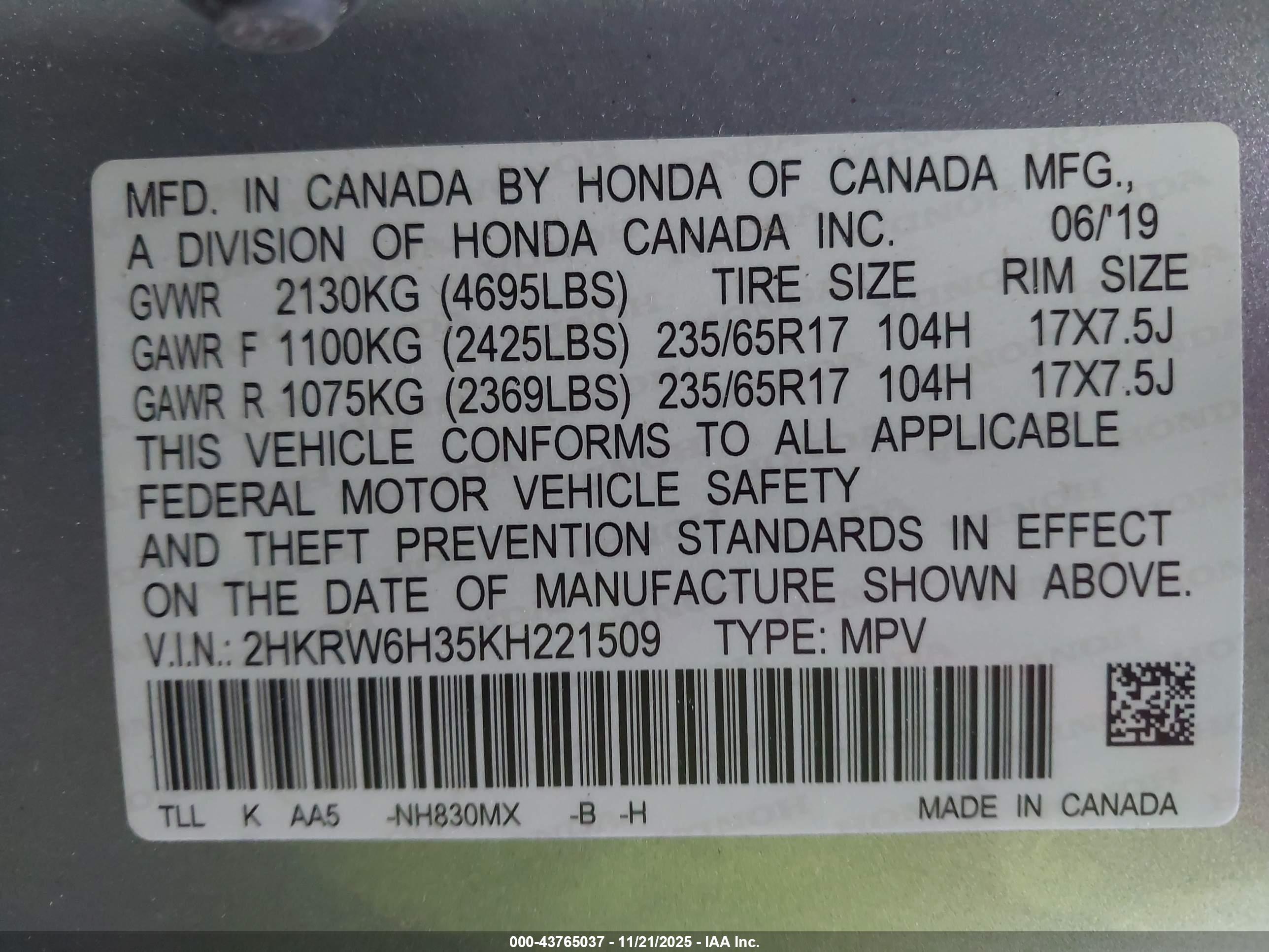 HONDA CR-V image 9