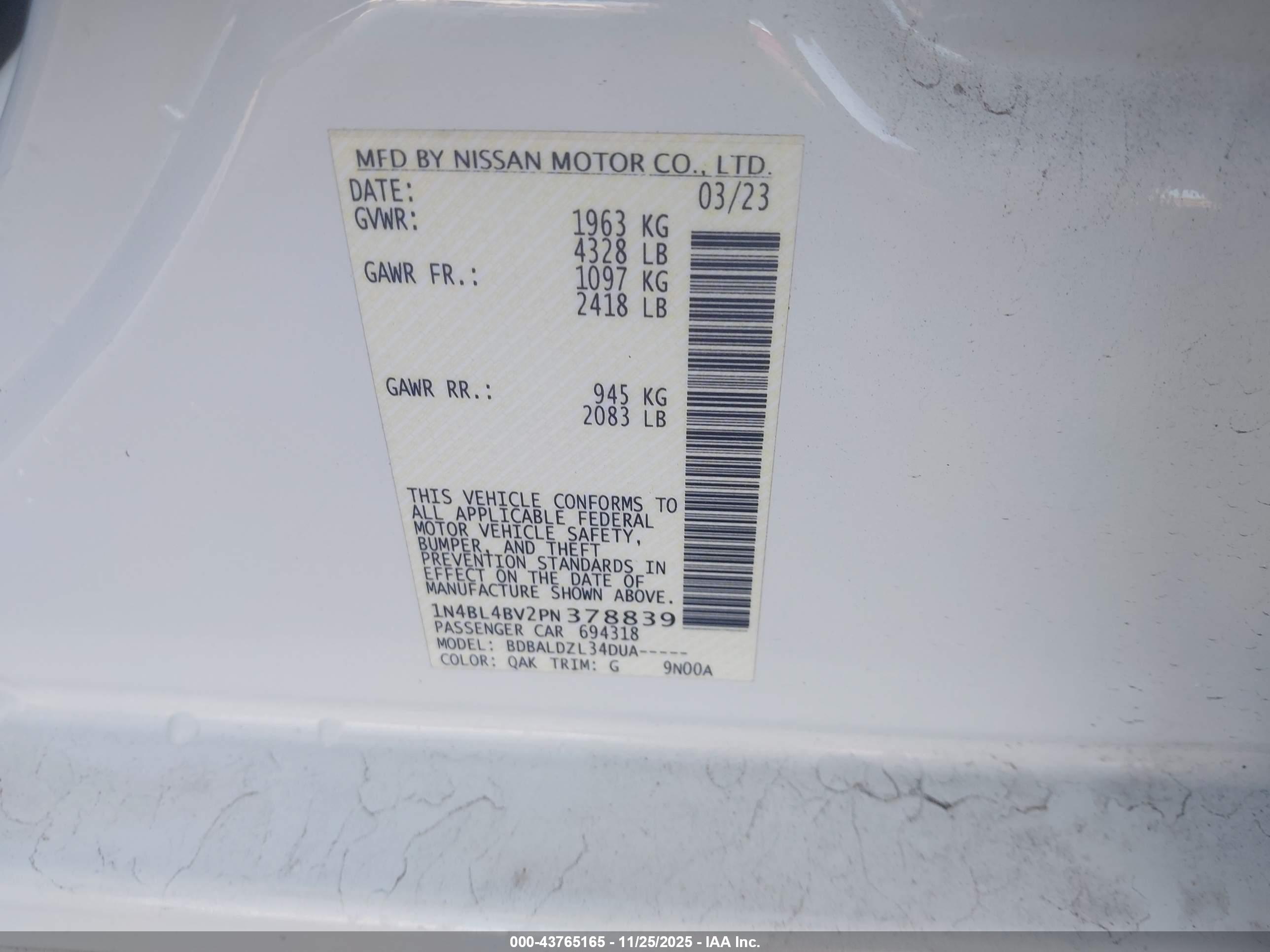 NISSAN ALTIMA image 9