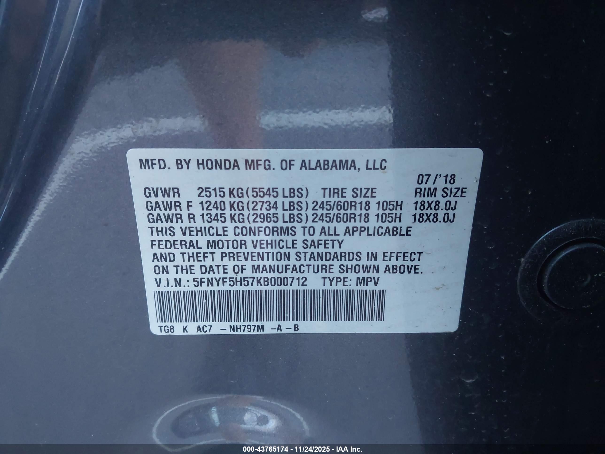 HONDA PILOT image 9