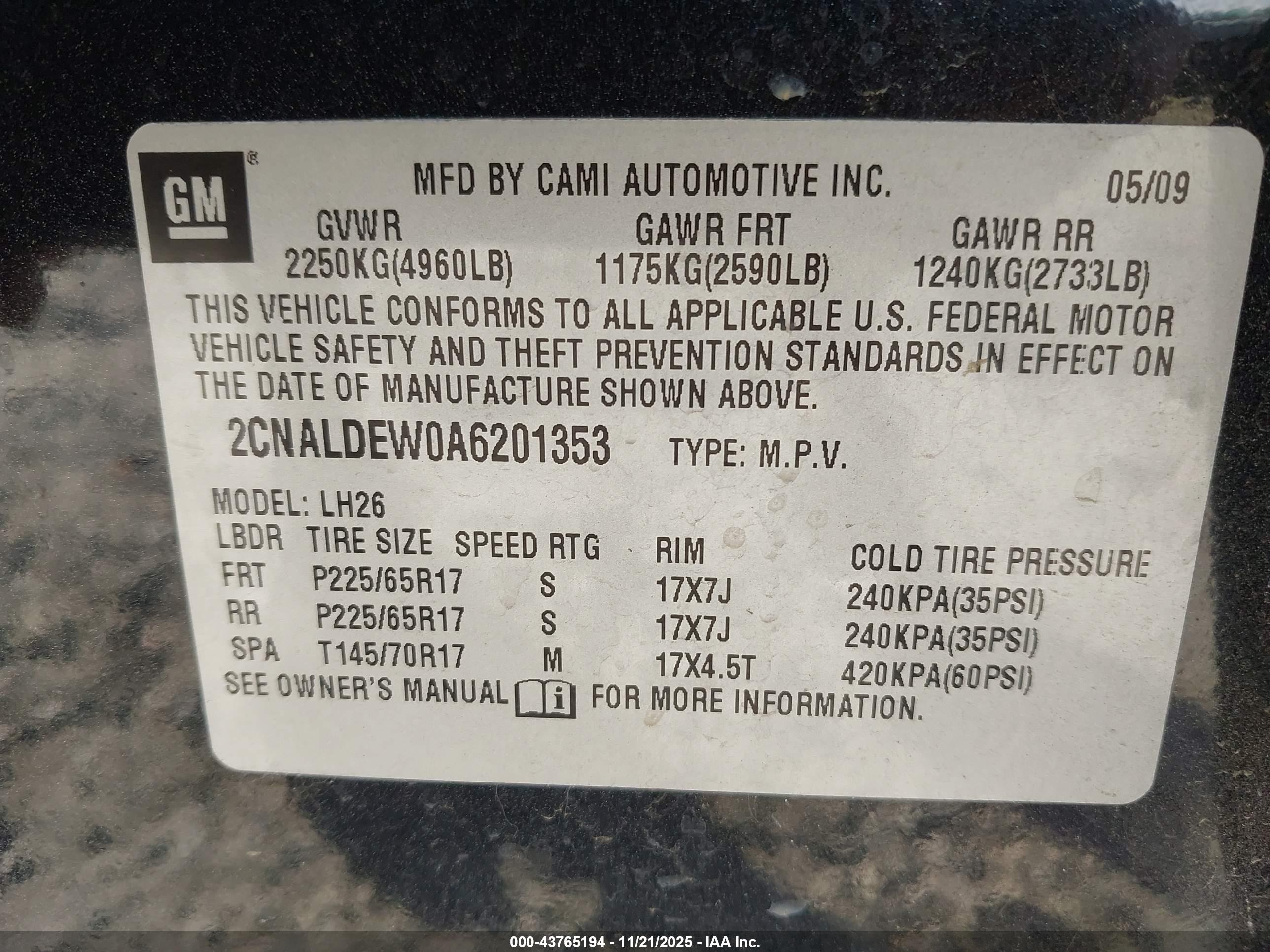 CHEVROLET EQUINOX image 9