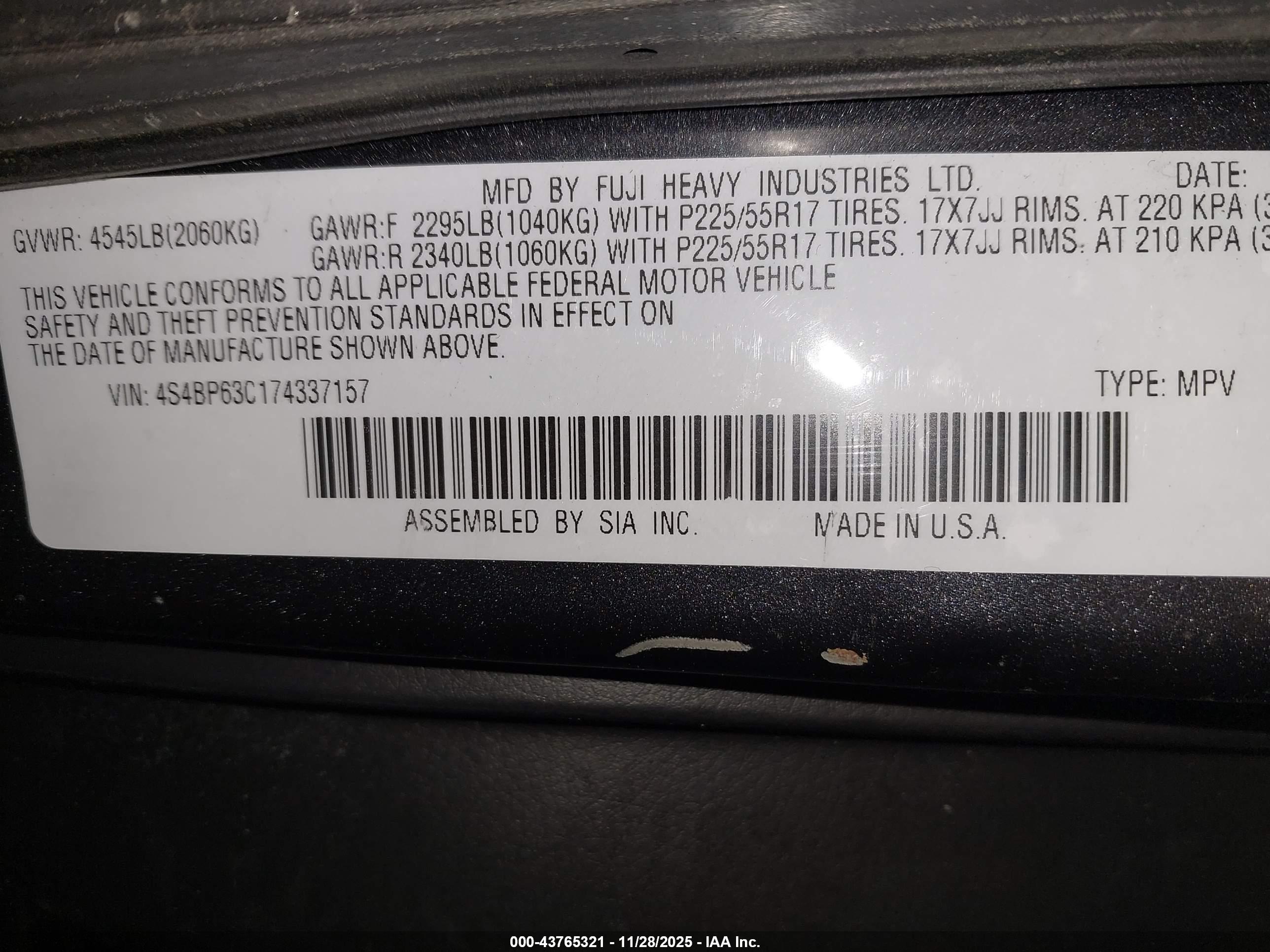 SUBARU OUTBACK image 9