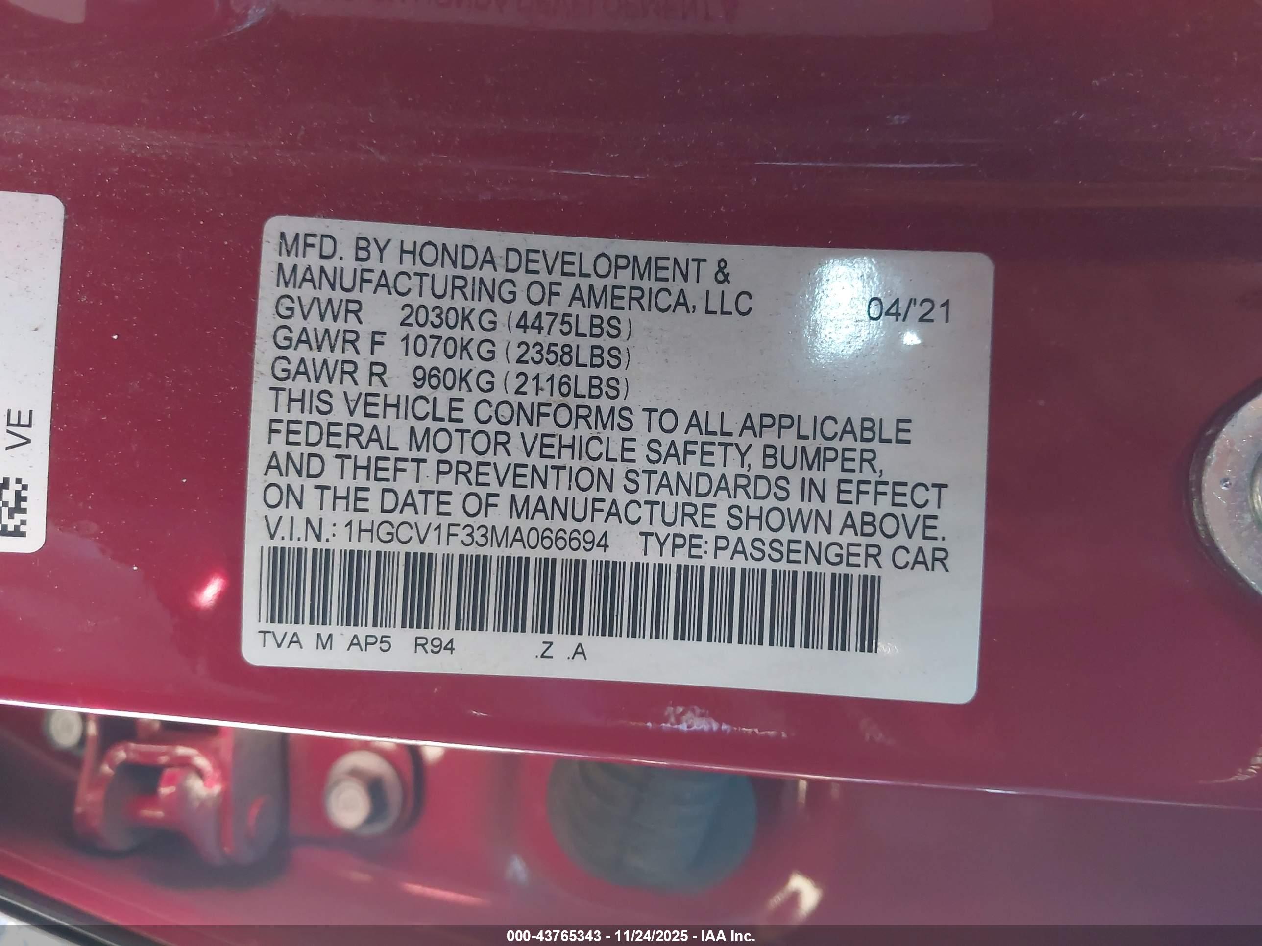 HONDA ACCORD image 9