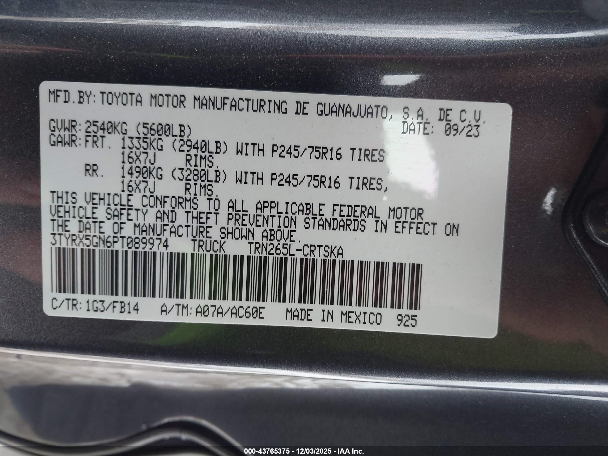 TOYOTA TACOMA image 9