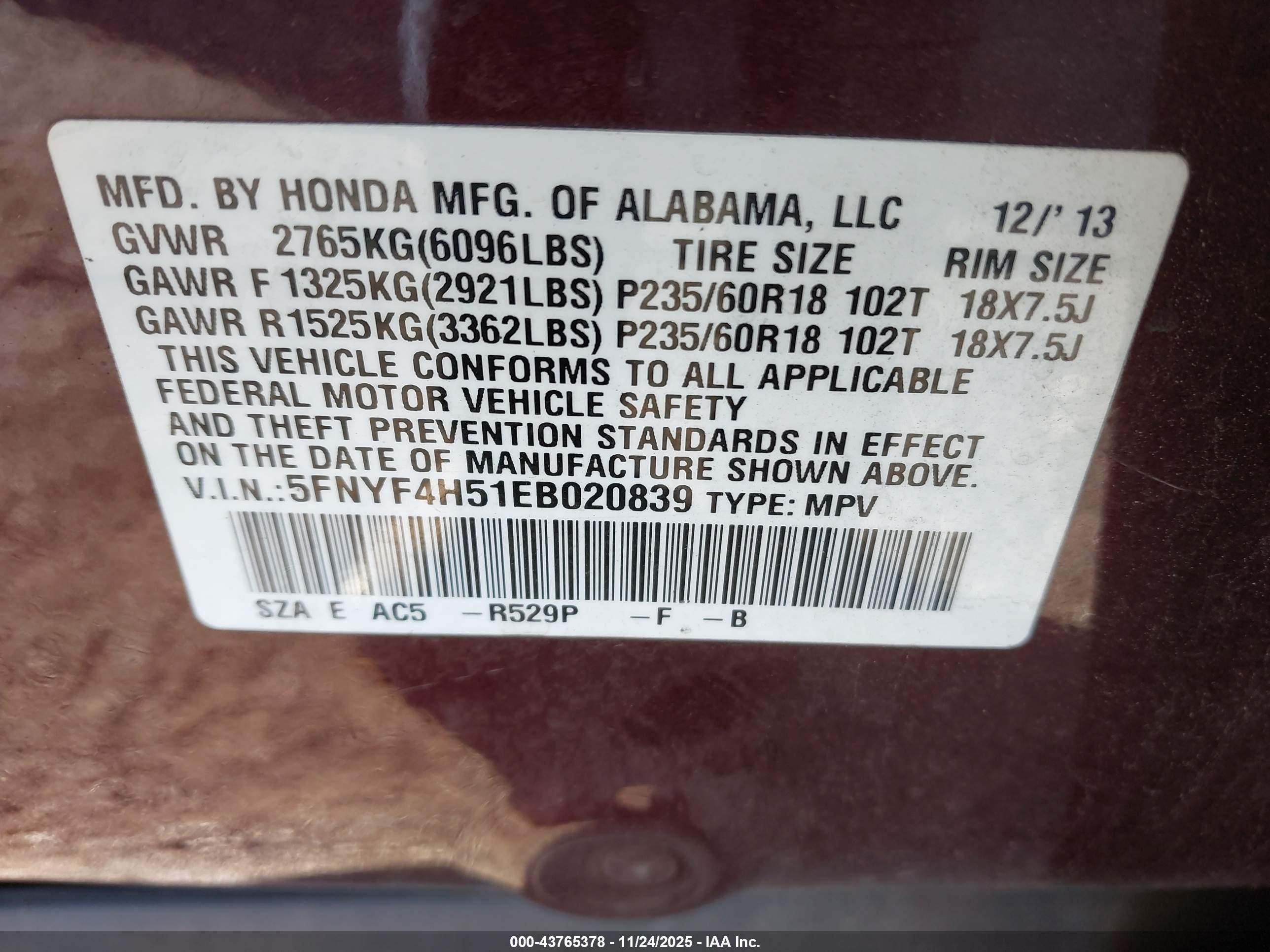 HONDA PILOT image 9
