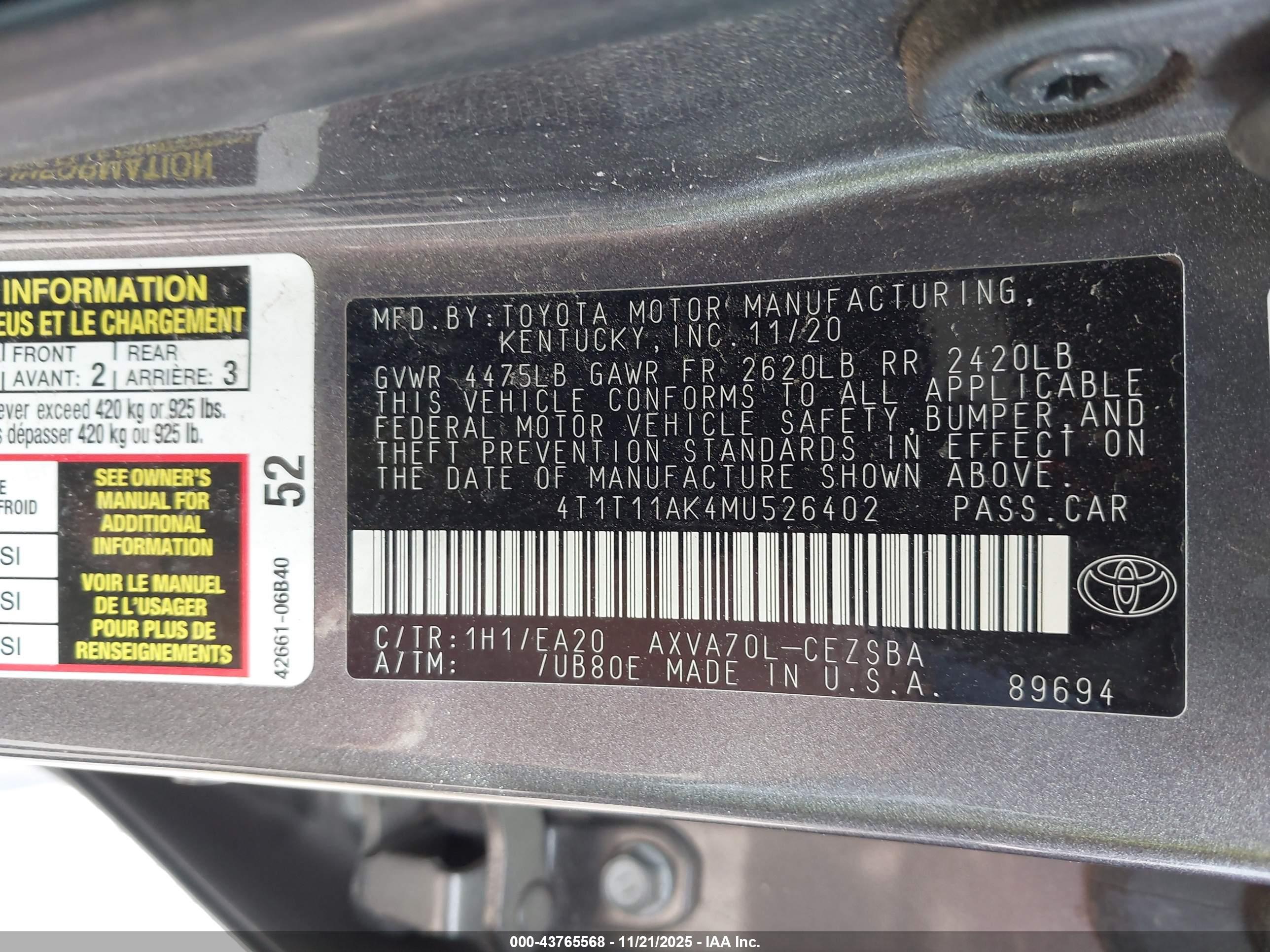 TOYOTA CAMRY image 9