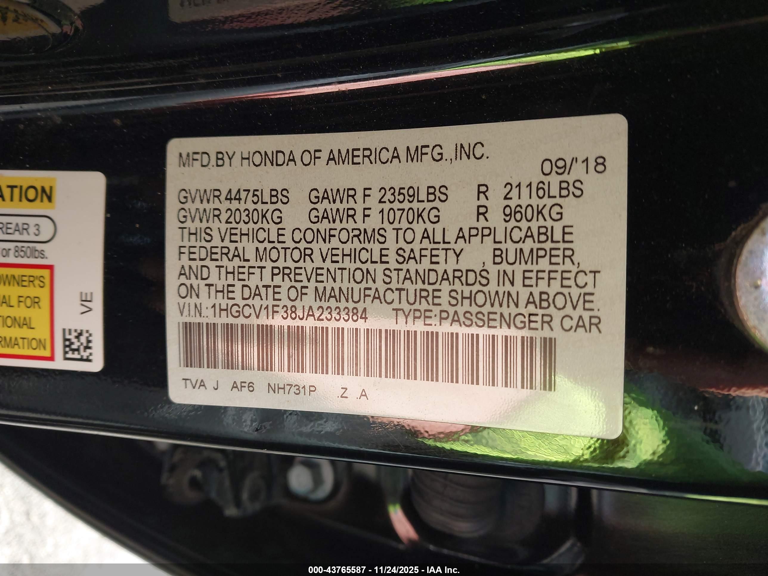 HONDA ACCORD image 9