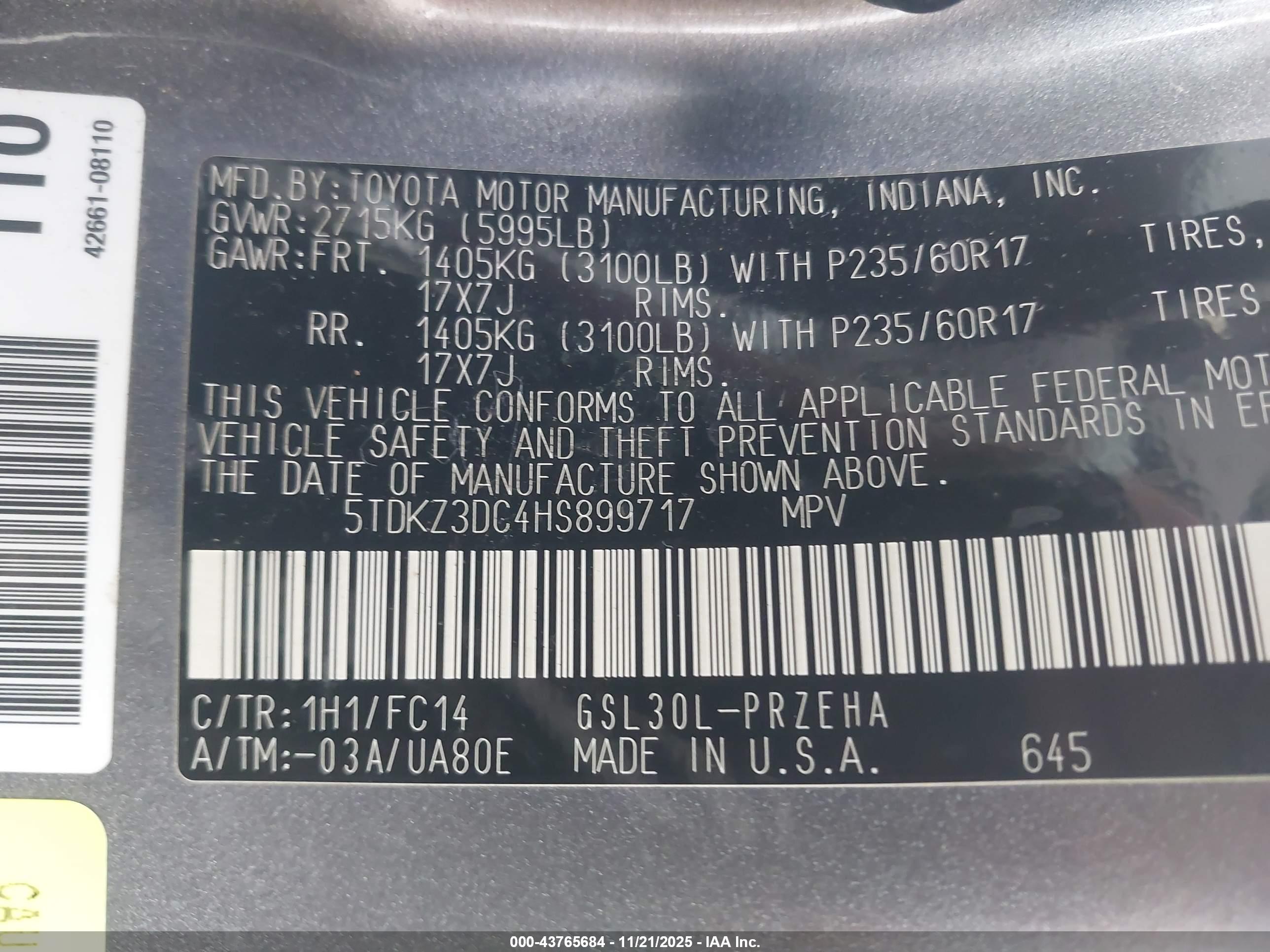 TOYOTA SIENNA image 9