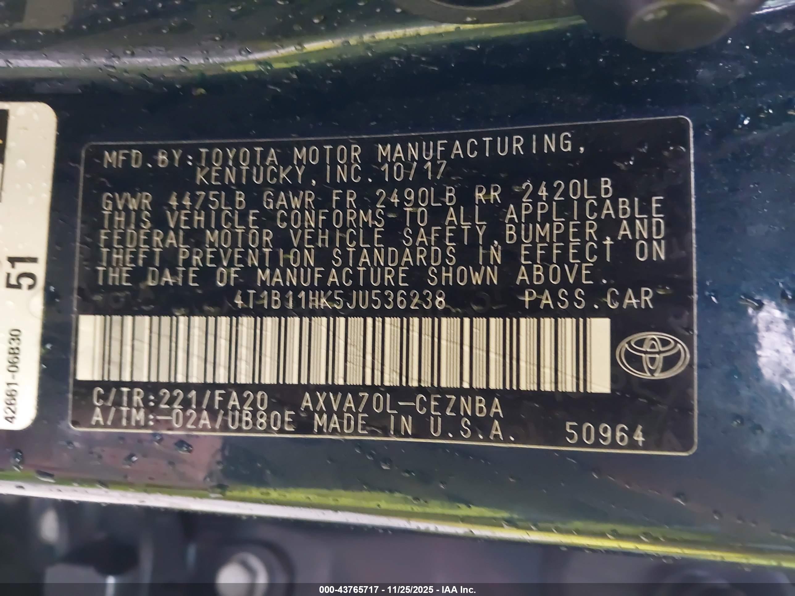 TOYOTA CAMRY image 9